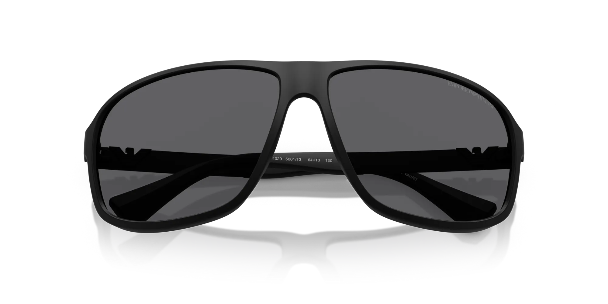 Emporio Armani EA4029 5001T3 Occhiali da sole Iniettato Nero Grigio Squadrata Polarizzata - immagine 2