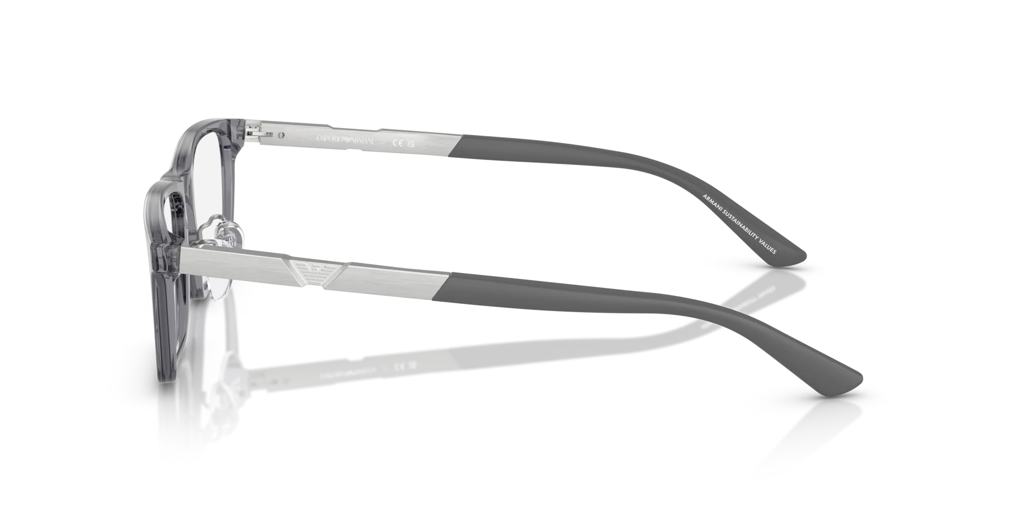 Emporio Armani EA3251D 6206 Montature da vista Acetato Grigio Squadrata Normale - immagine 4