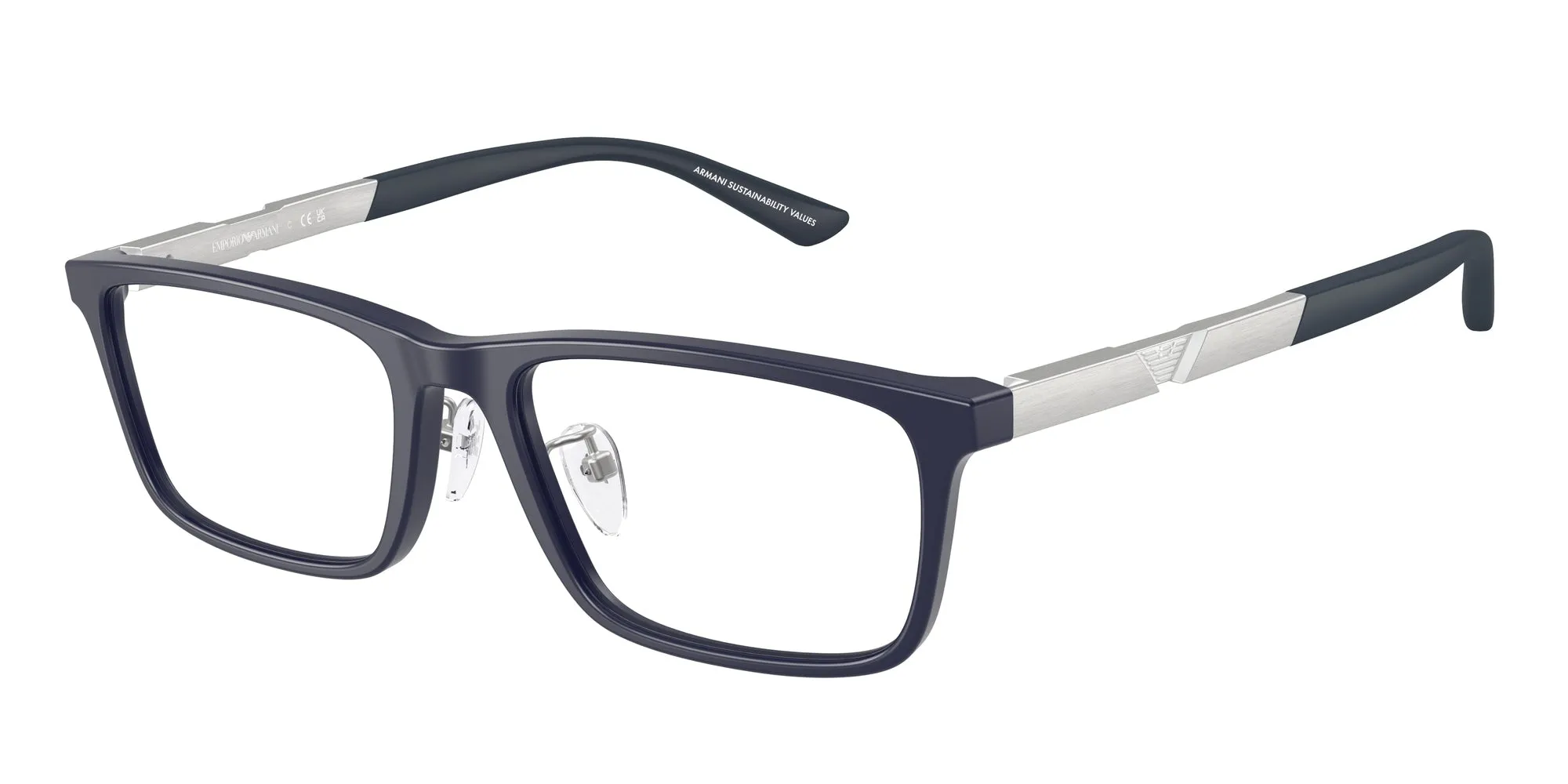 Emporio Armani EA3251D 6189 Montature da vista Acetato Blu Squadrata Normale - immagine 1
