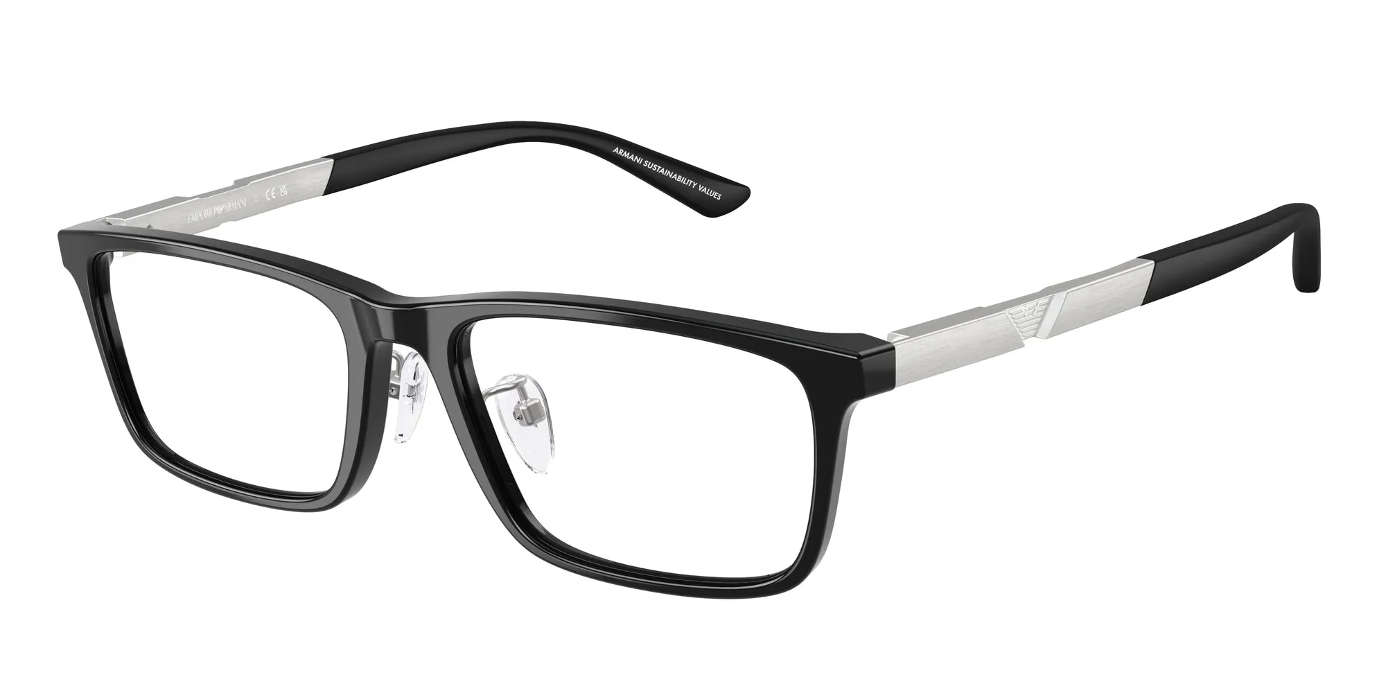 Emporio Armani EA3251D 5017 Montature da vista Acetato Nero Squadrata Normale - immagine 1
