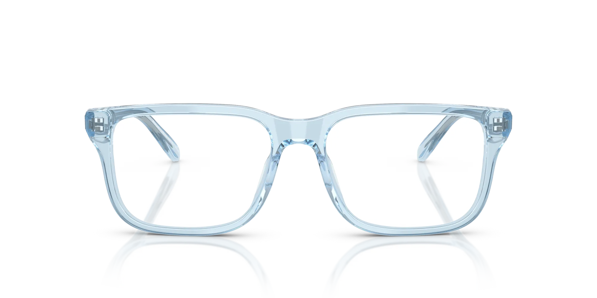 Emporio Armani EA3250U 6204 Montature da vista Acetato Blu Trasparente Squadrata Normale - immagine 3