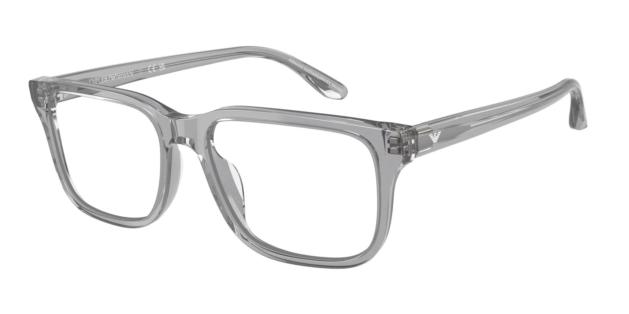Emporio Armani EA3250U 6202 Montature da vista Acetato Grigio Squadrata Normale - immagine 1
