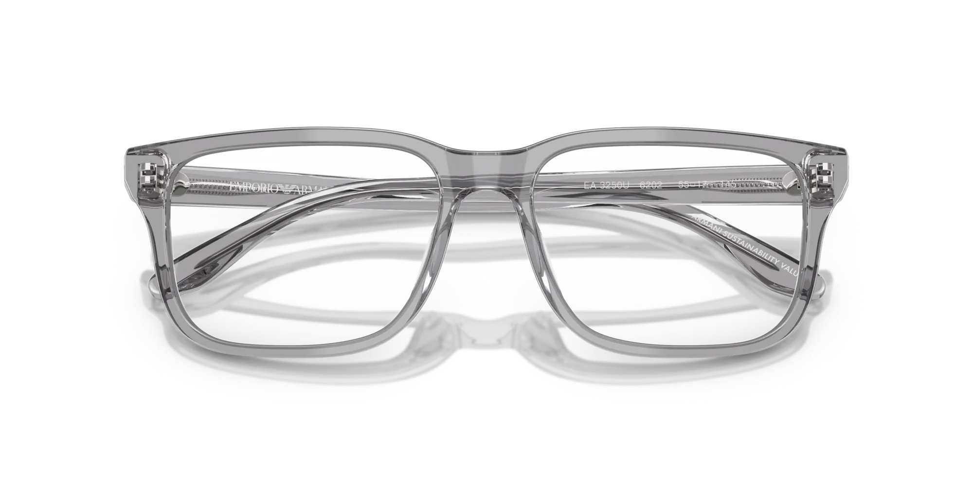 Emporio Armani EA3250U 6202 Montature da vista Acetato Grigio Squadrata Normale - immagine 2