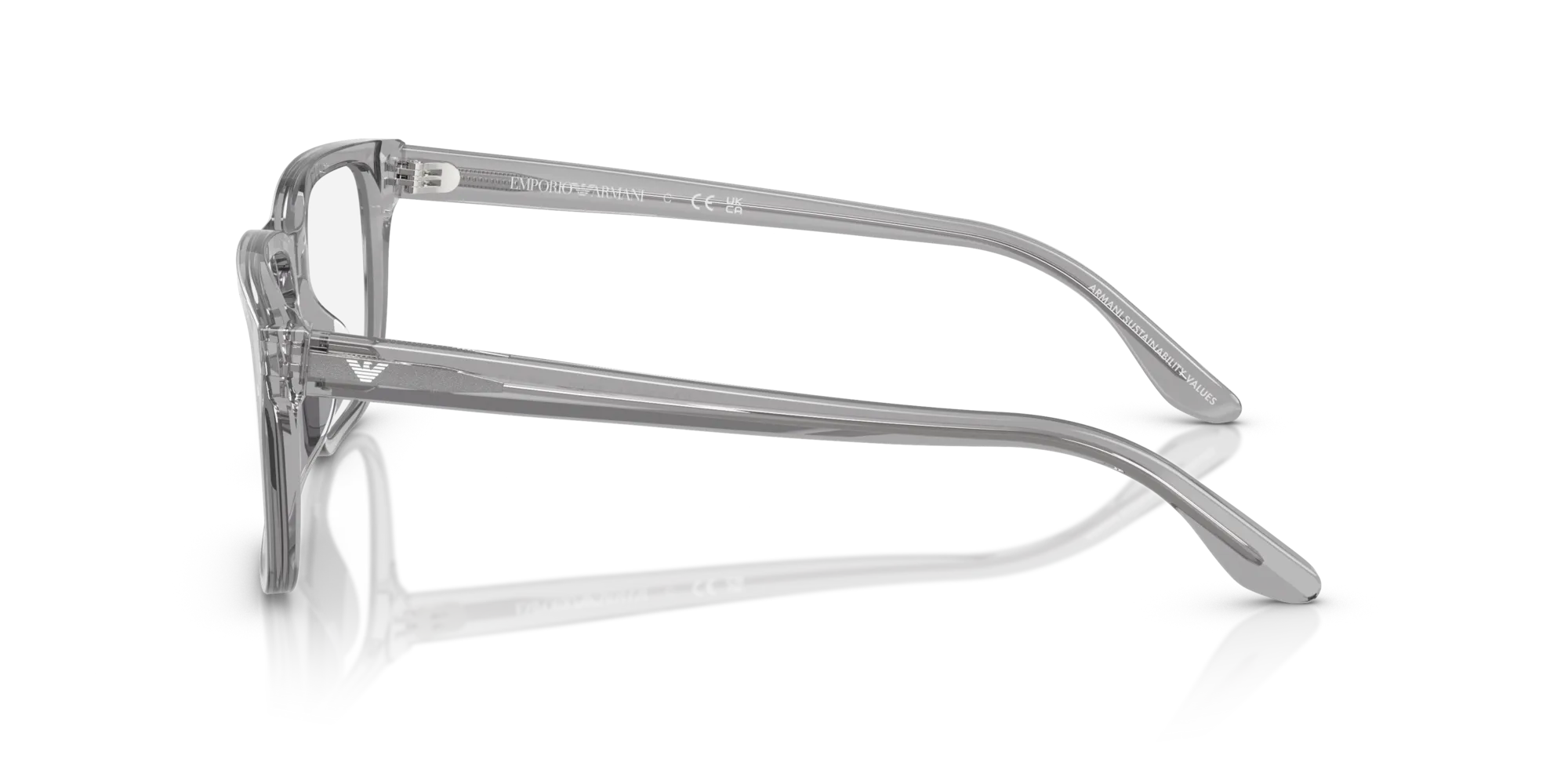Emporio Armani EA3250U 6202 Montature da vista Acetato Grigio Squadrata Normale - immagine 4