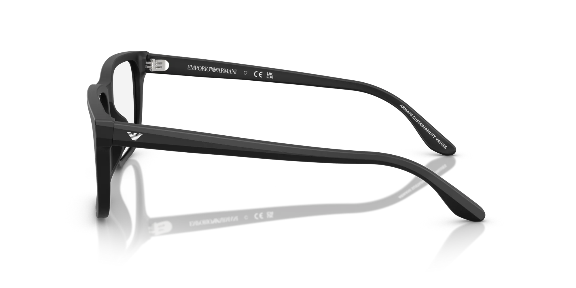 Emporio Armani EA3250U 5017 Montature da vista Acetato Nero Squadrata Normale - immagine 4