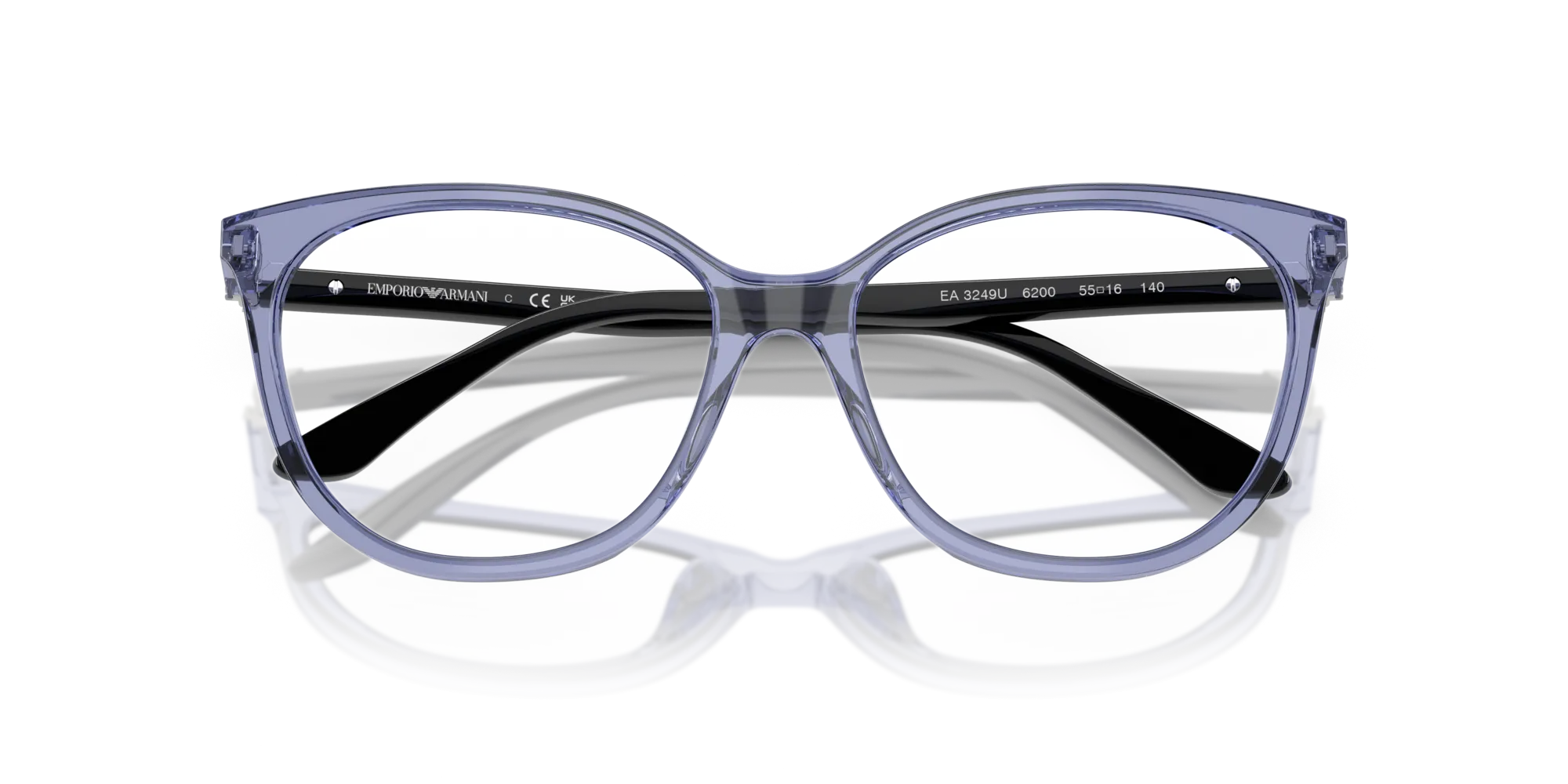 Emporio Armani EA3249U 6200 Montature da vista Acetato Blu Cat Eye Normale - immagine 2