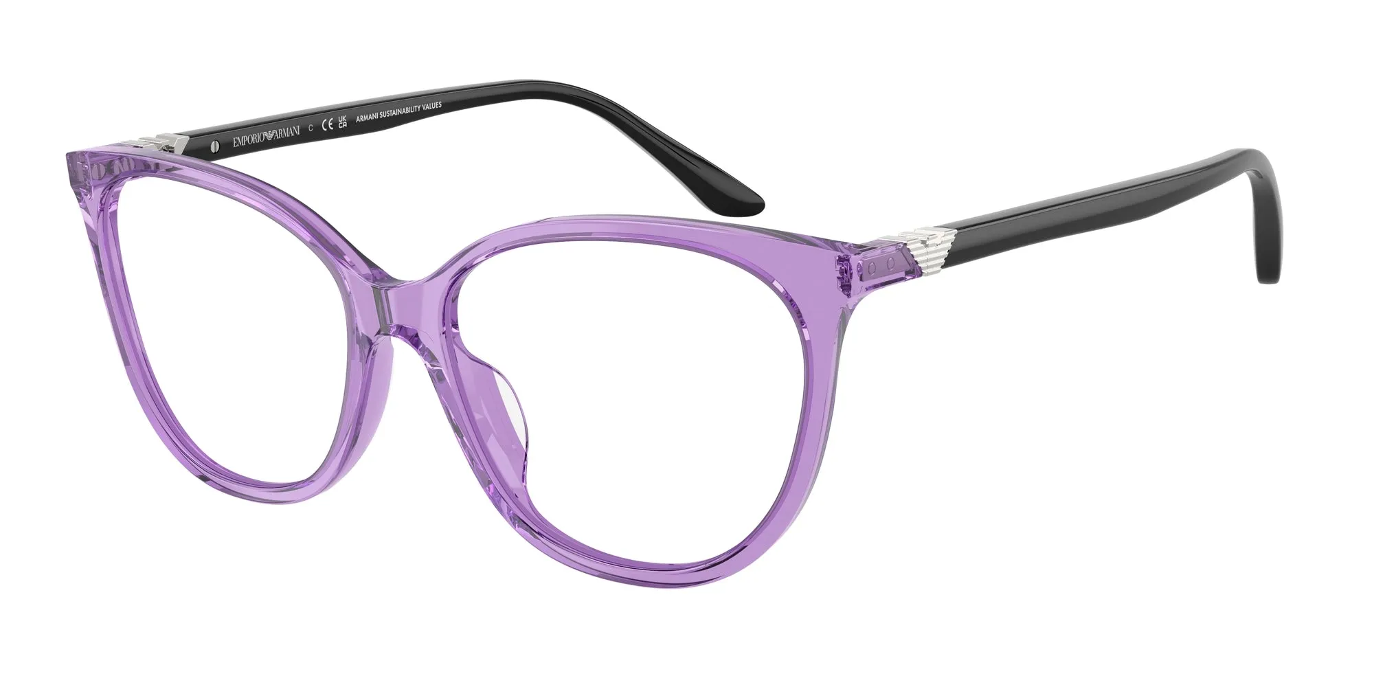 Emporio Armani EA3249U 6197 Montature da vista Acetato Blu Cat Eye Normale - immagine 1