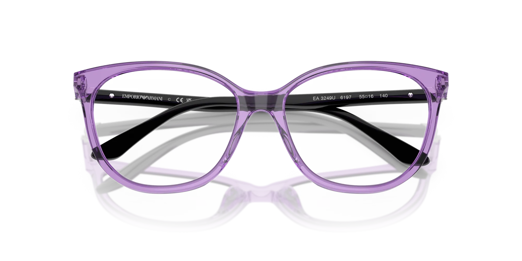 Emporio Armani EA3249U 6197 Montature da vista Acetato Blu Cat Eye Normale - immagine 2