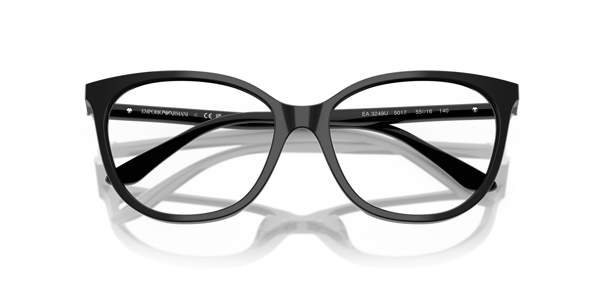 Emporio Armani EA3249U 5017 Montature da vista Acetato Nero Cat Eye Normale - immagine 2