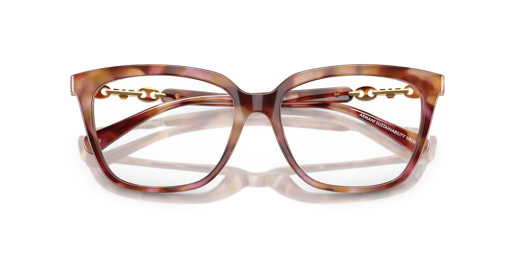 Emporio Armani EA3248 6196 Montature da vista Acetato Rosso Cat Eye Normale - immagine 2