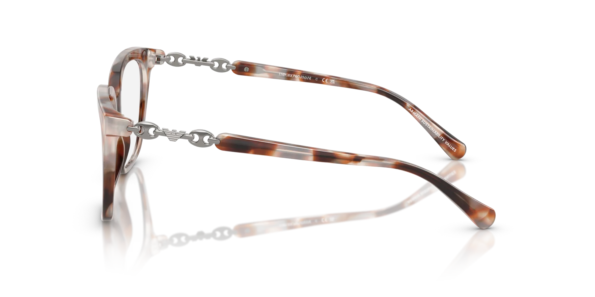 Emporio Armani EA3248 6195 Montature da vista Acetato Tartaruga Trasparente Cat Eye Normale - immagine 4