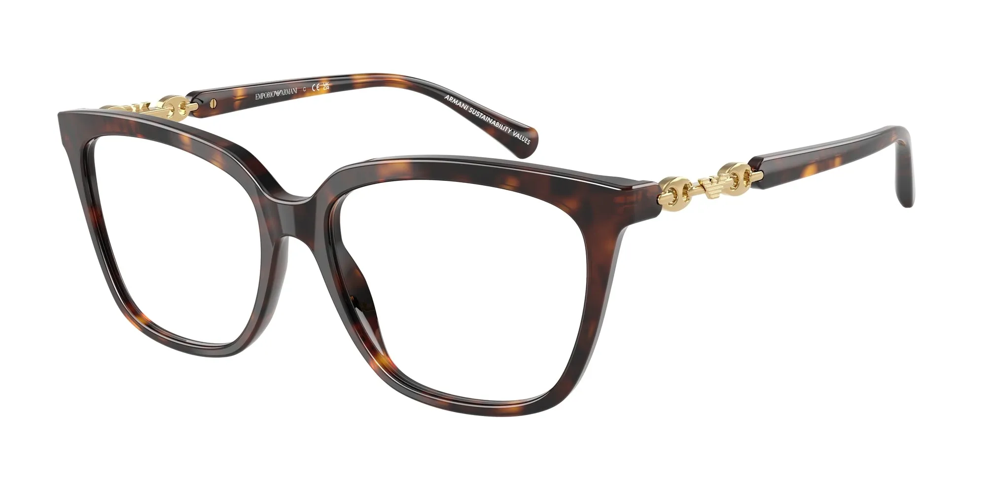Emporio Armani EA3248 5026 Montature da vista Acetato Tartaruga Cat Eye Normale - immagine 1