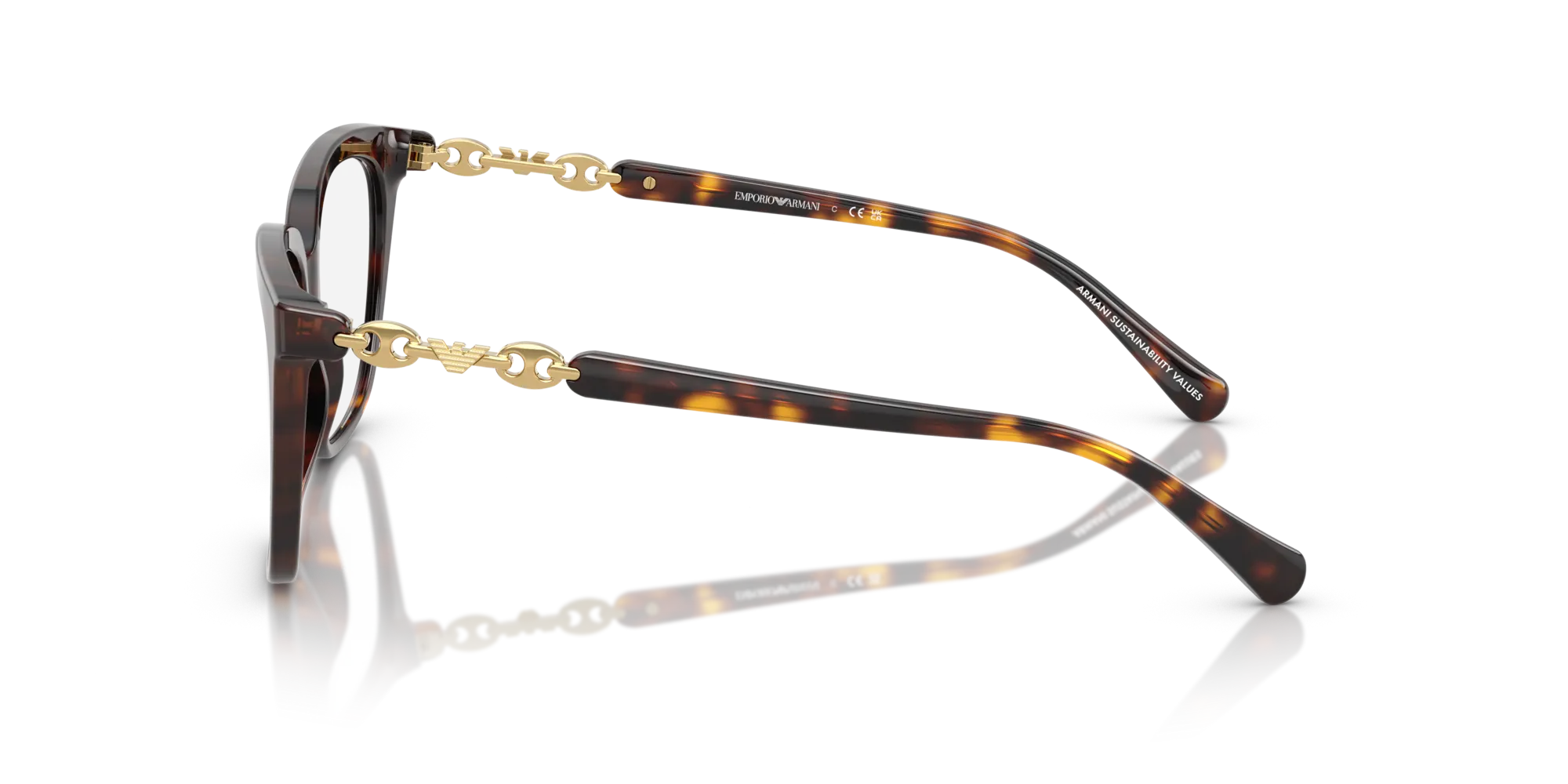 Emporio Armani EA3248 5026 Montature da vista Acetato Tartaruga Cat Eye Normale - immagine 4