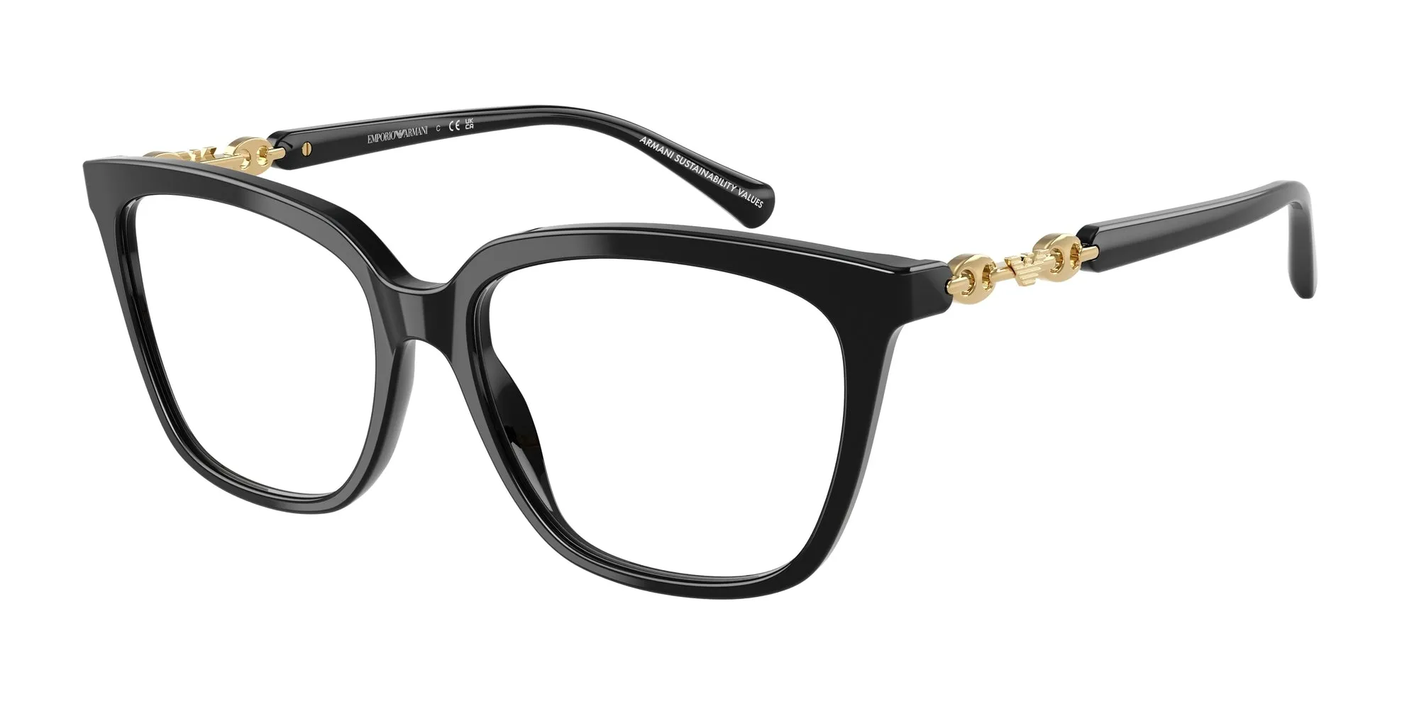 Emporio Armani EA3248 5017 Montature da vista Acetato Nero Cat Eye Normale - immagine 1