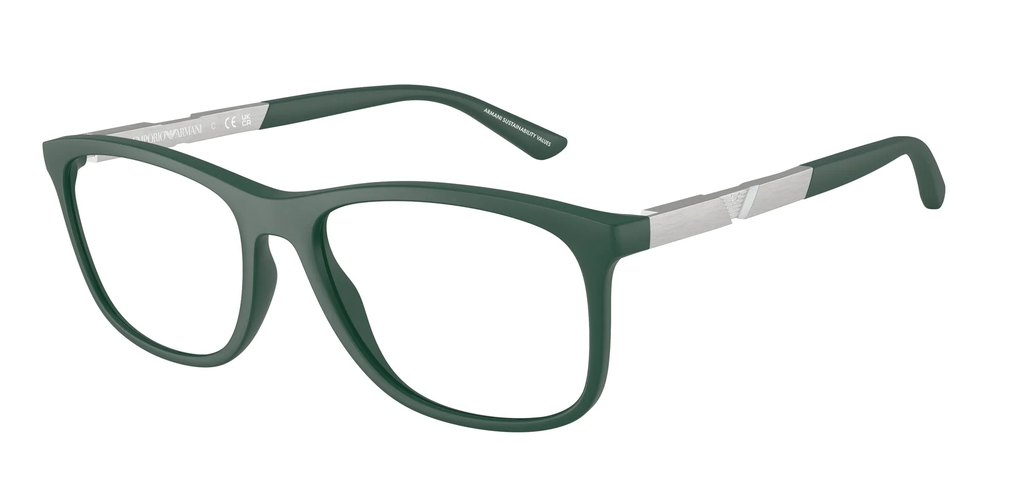 Emporio Armani EA3247 6190 Montature da vista Iniettato Verde Pillow Normale - immagine 1