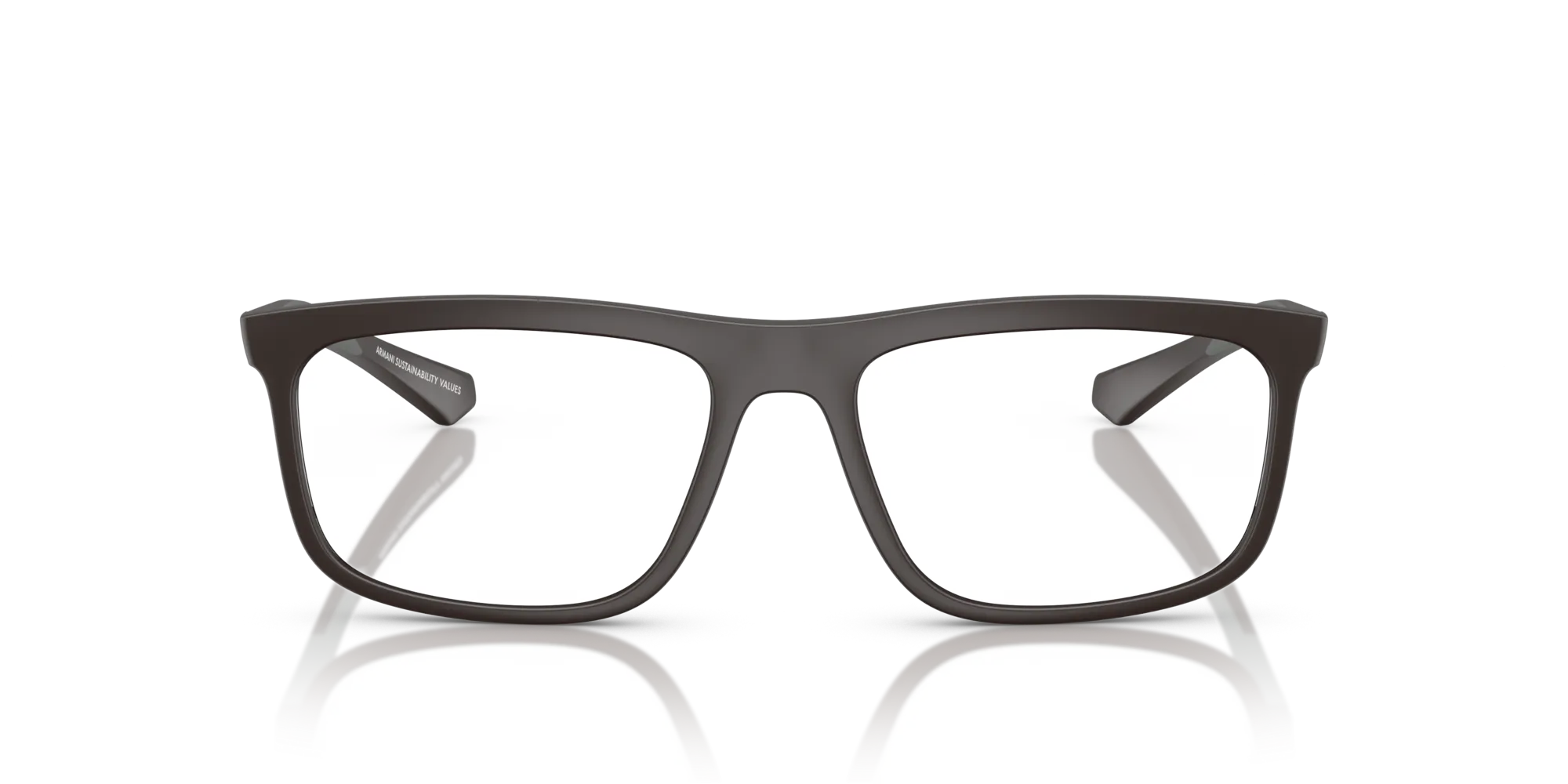 Emporio Armani EA3246 6186 Montature da vista Iniettato Marrone Trasparente Squadrata Normale - immagine 3