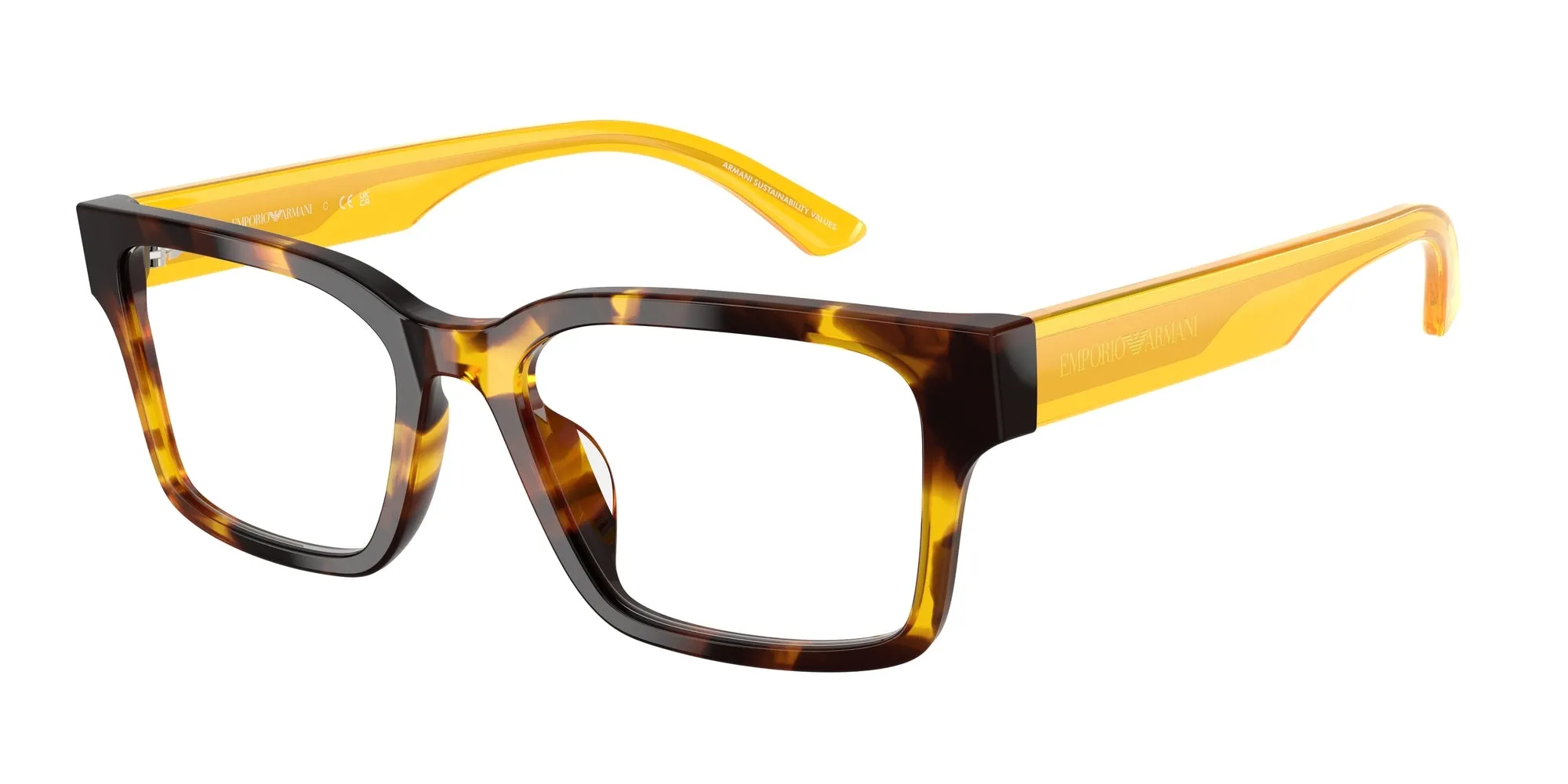 Emporio Armani EA3245U 6181 Montature da vista Acetato Tartaruga Squadrata Normale - immagine 1