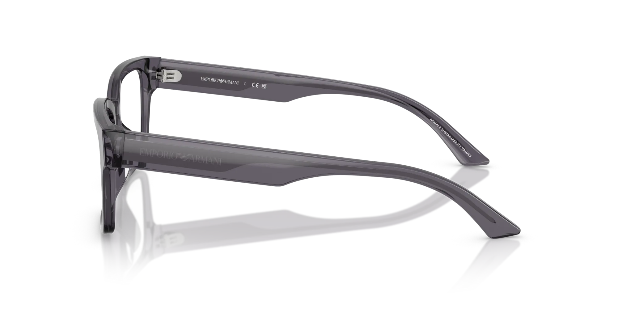Emporio Armani EA3245U 6106 Montature da vista Acetato Grigio Squadrata Normale - immagine 4