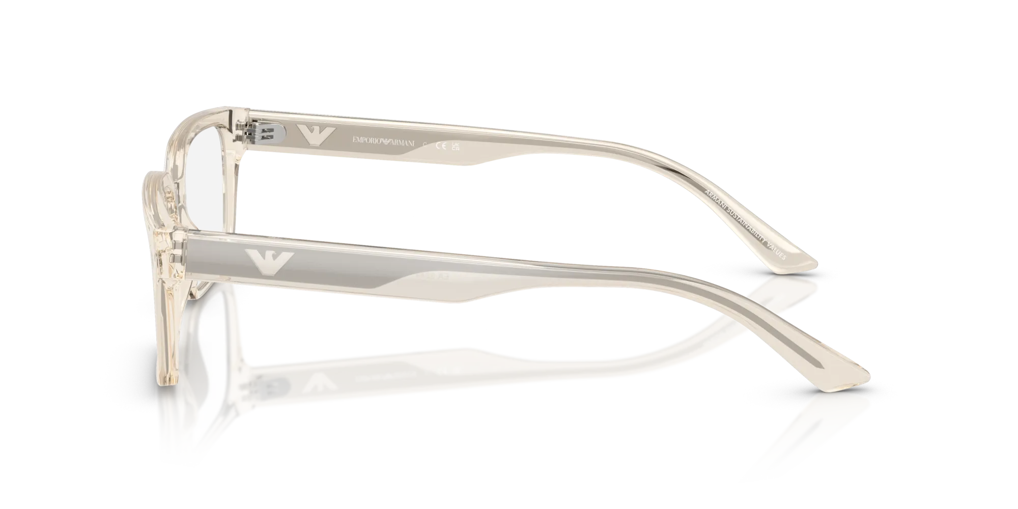 Emporio Armani EA3244 6179 Montature da vista Acetato Trasparente Squadrata Normale - immagine 4