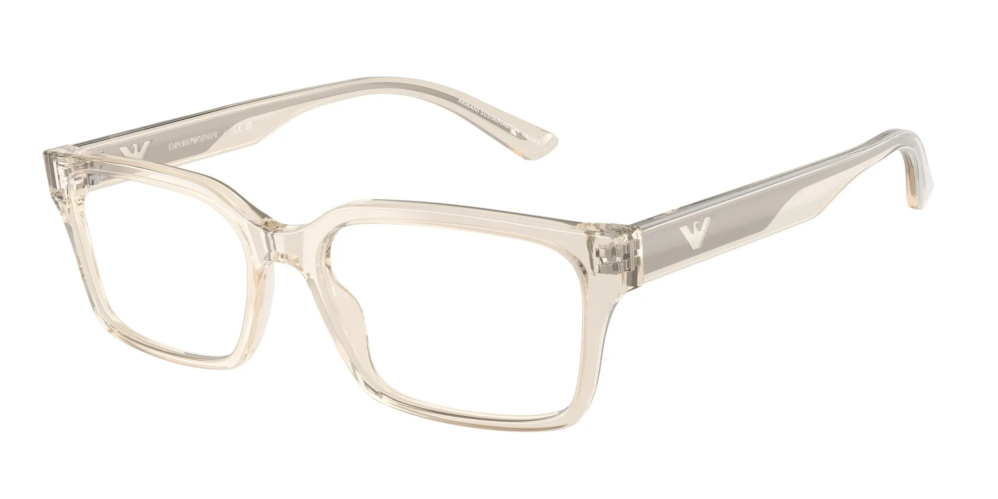 Emporio Armani EA3244 6179 Montature da vista Acetato Trasparente Squadrata Normale - immagine 1