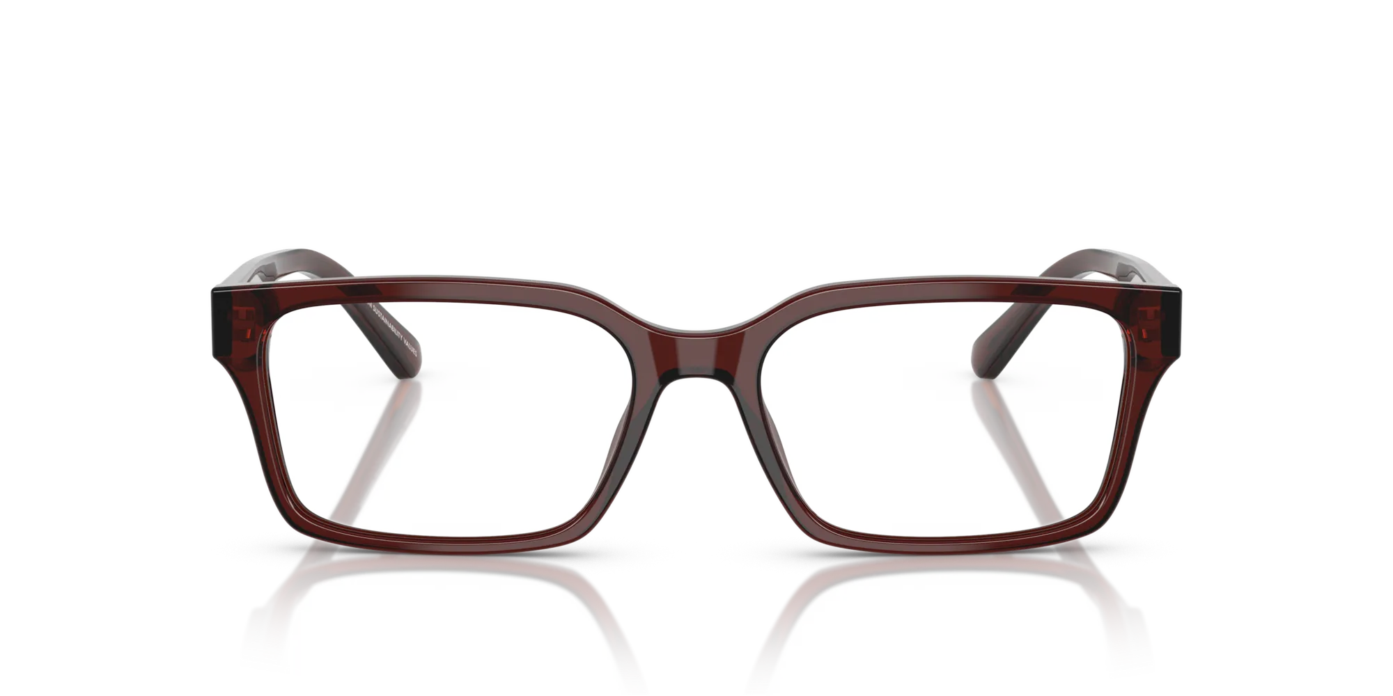 Emporio Armani EA3244 6174 Montature da vista Acetato Marrone Squadrata Normale - immagine 3