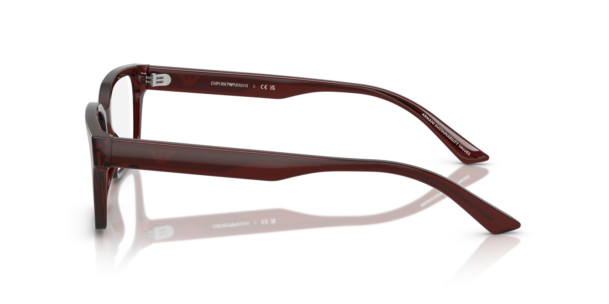 Emporio Armani EA3244 6174 Montature da vista Acetato Marrone Squadrata Normale - immagine 4