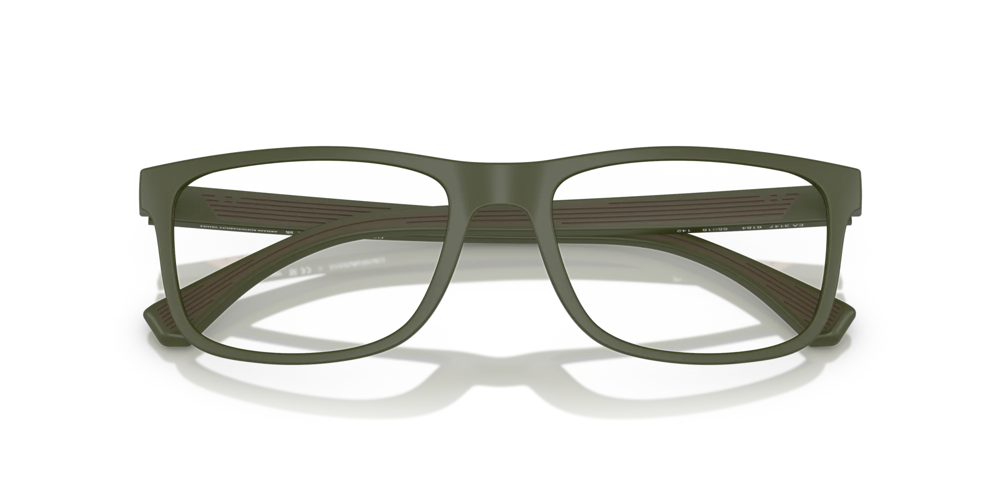 Emporio Armani EA3147 6184 Montature da vista Iniettato Verde Trasparente Squadrata Normale - immagine 2
