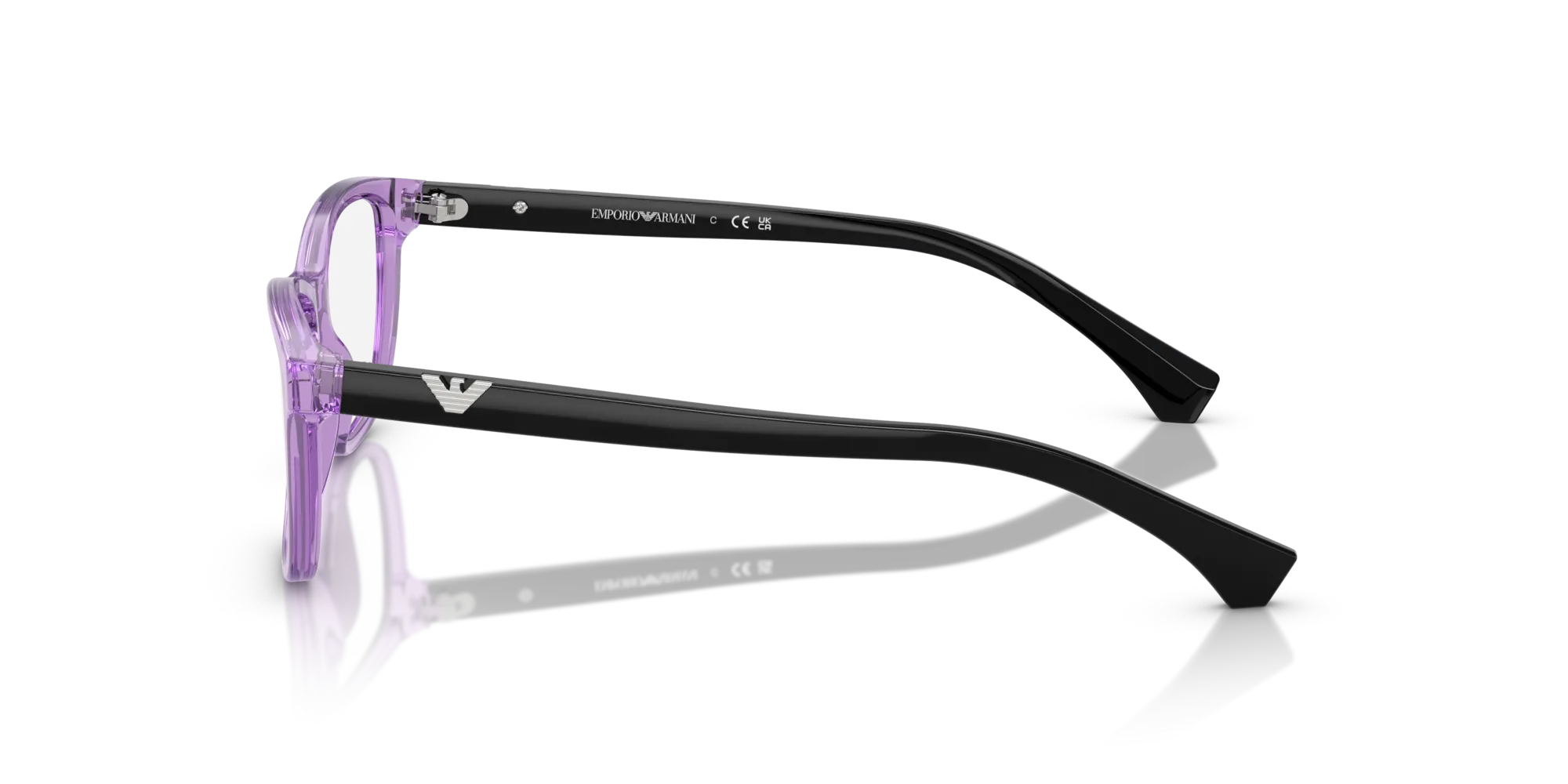 Emporio Armani EA3099 6197 Montature da vista Acetato Viola Cat Eye Normale - immagine 4