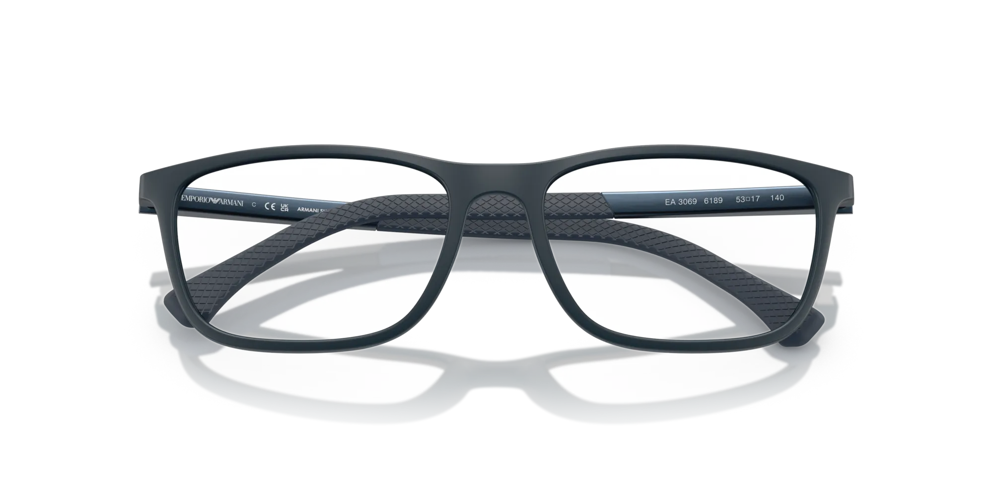 Emporio Armani EA3069 6189 Montature da vista Iniettato Blu Squadrata Normale - immagine 2