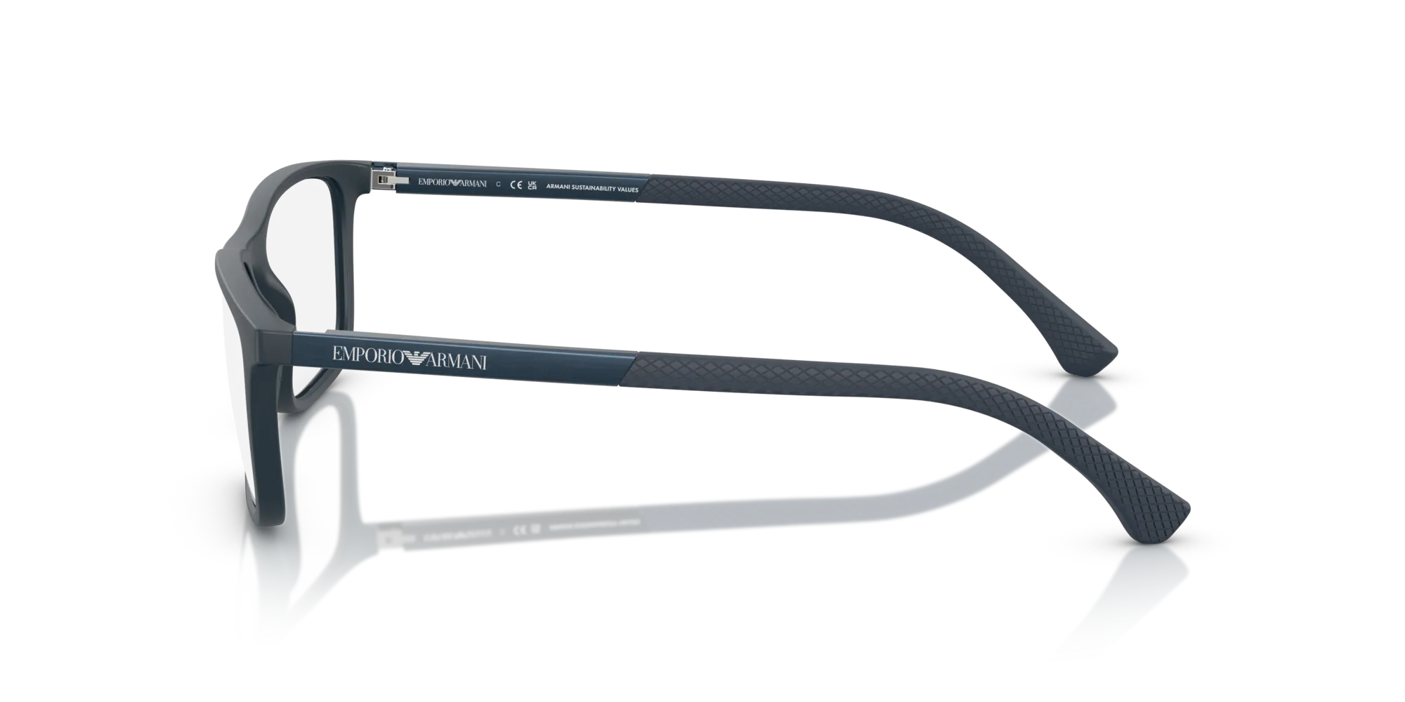 Emporio Armani EA3069 6189 Montature da vista Iniettato Blu Squadrata Normale - immagine 4
