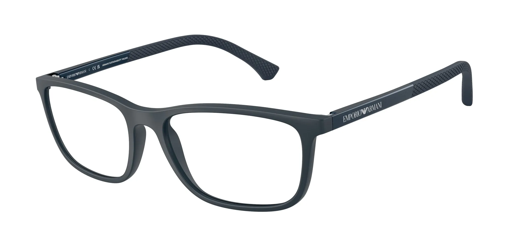 Emporio Armani EA3069 6189 Montature da vista Iniettato Blu Squadrata Normale - immagine 1