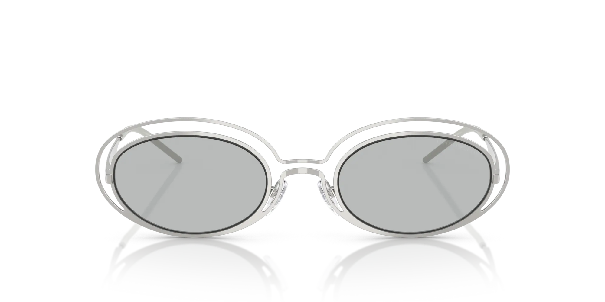Emporio Armani EA2160 301587 Occhiali da sole Metallo Argento Grigio Rotonda Normale - immagine 3