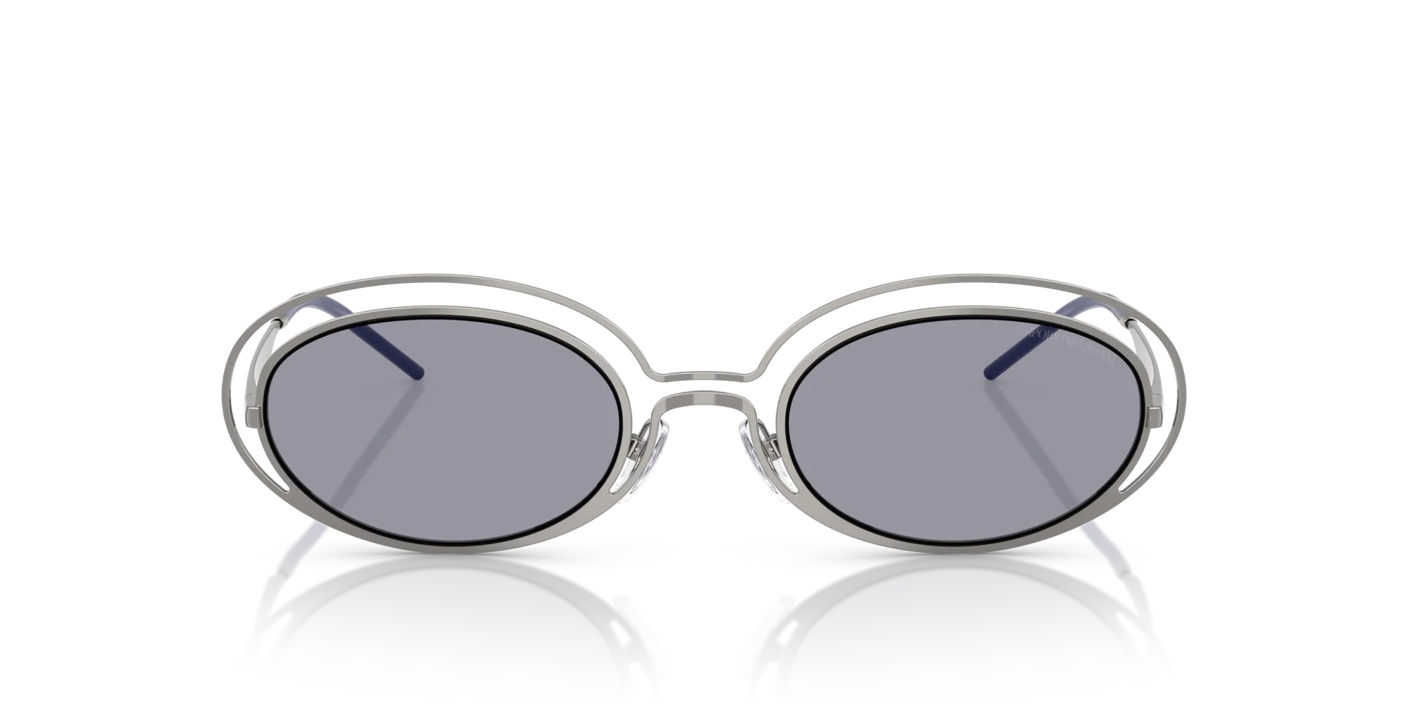 Emporio Armani EA2160 301080 Occhiali da sole Metallo Grigio Blu Rotonda Normale - immagine 3