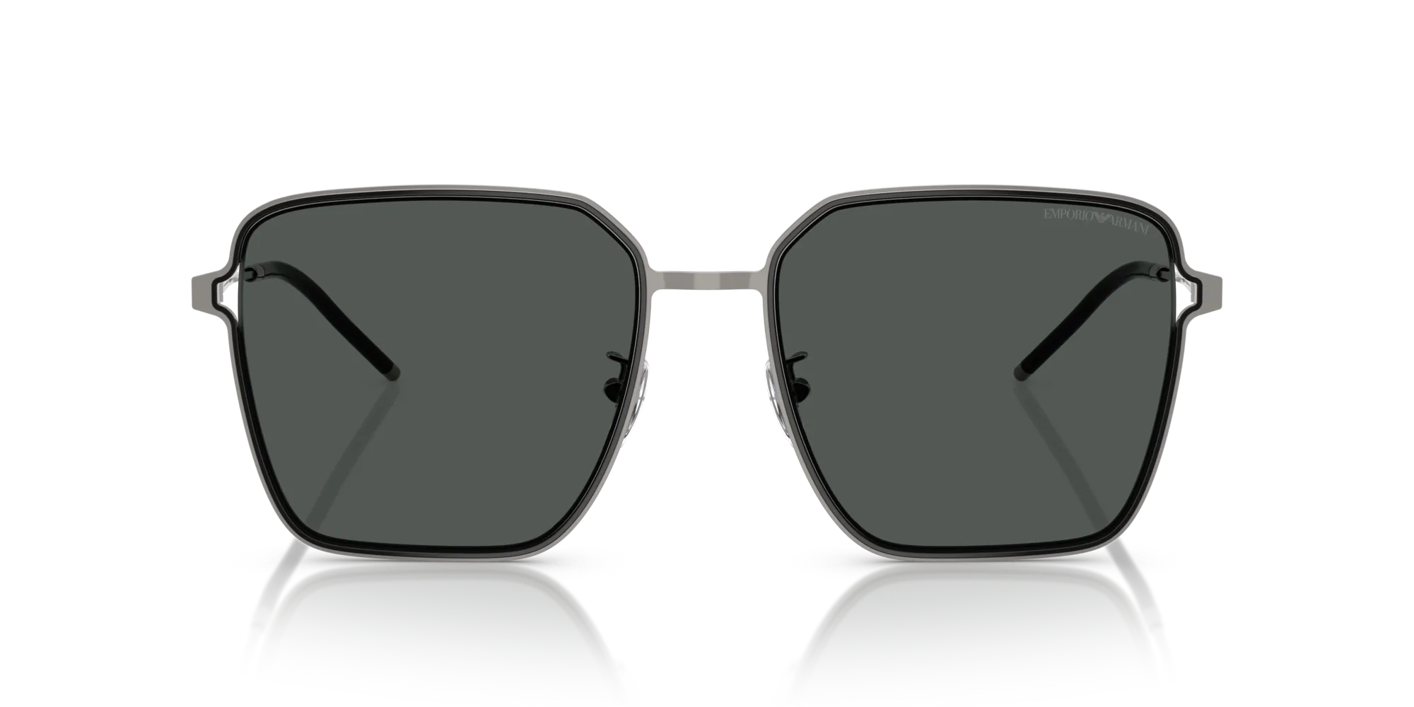 Emporio Armani EA2159D 301487 Occhiali da sole Metallo Nero Grigio Squadrata Normale - immagine 3