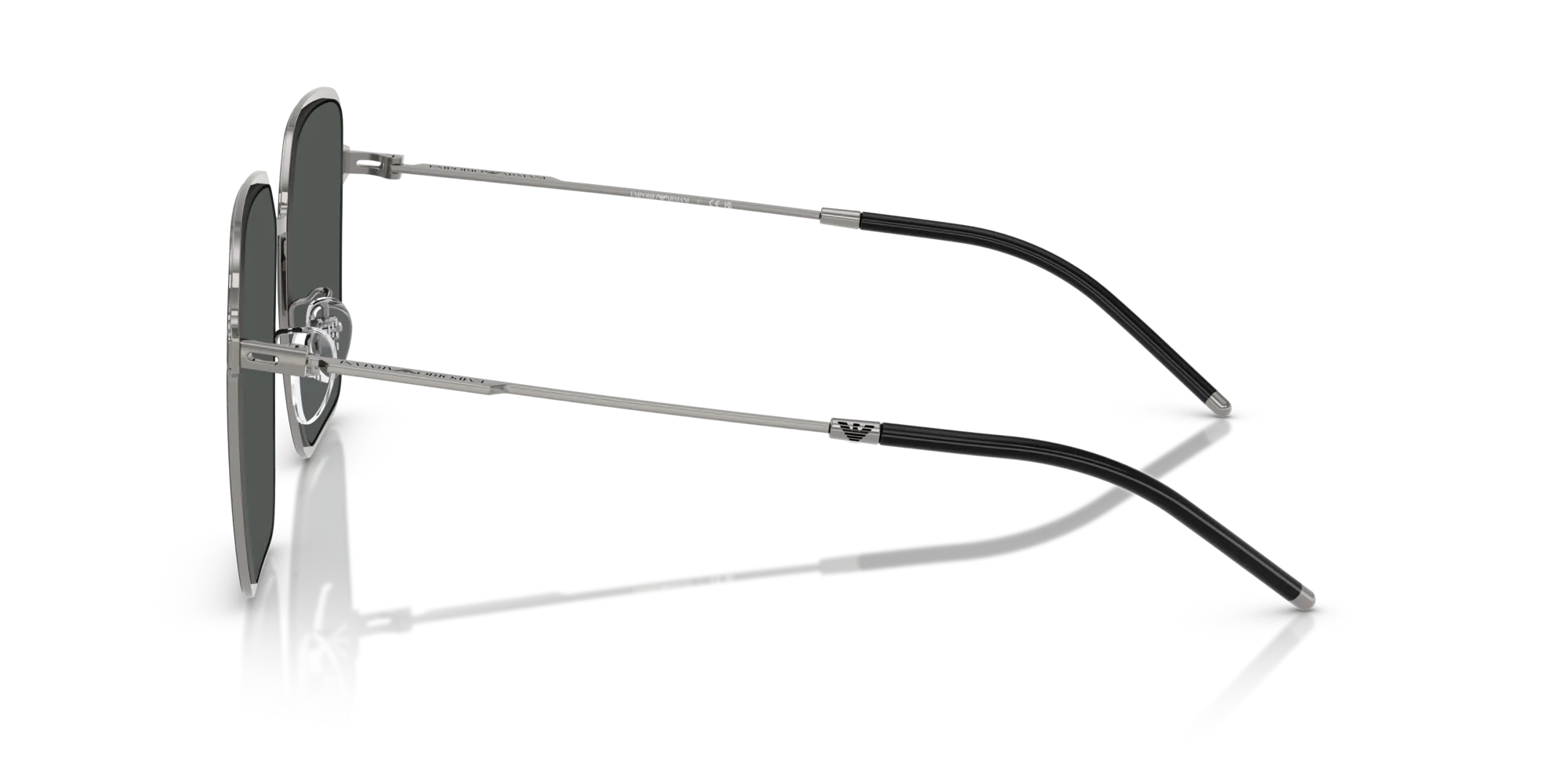 Emporio Armani EA2159D 301487 Occhiali da sole Metallo Nero Grigio Squadrata Normale - immagine 4