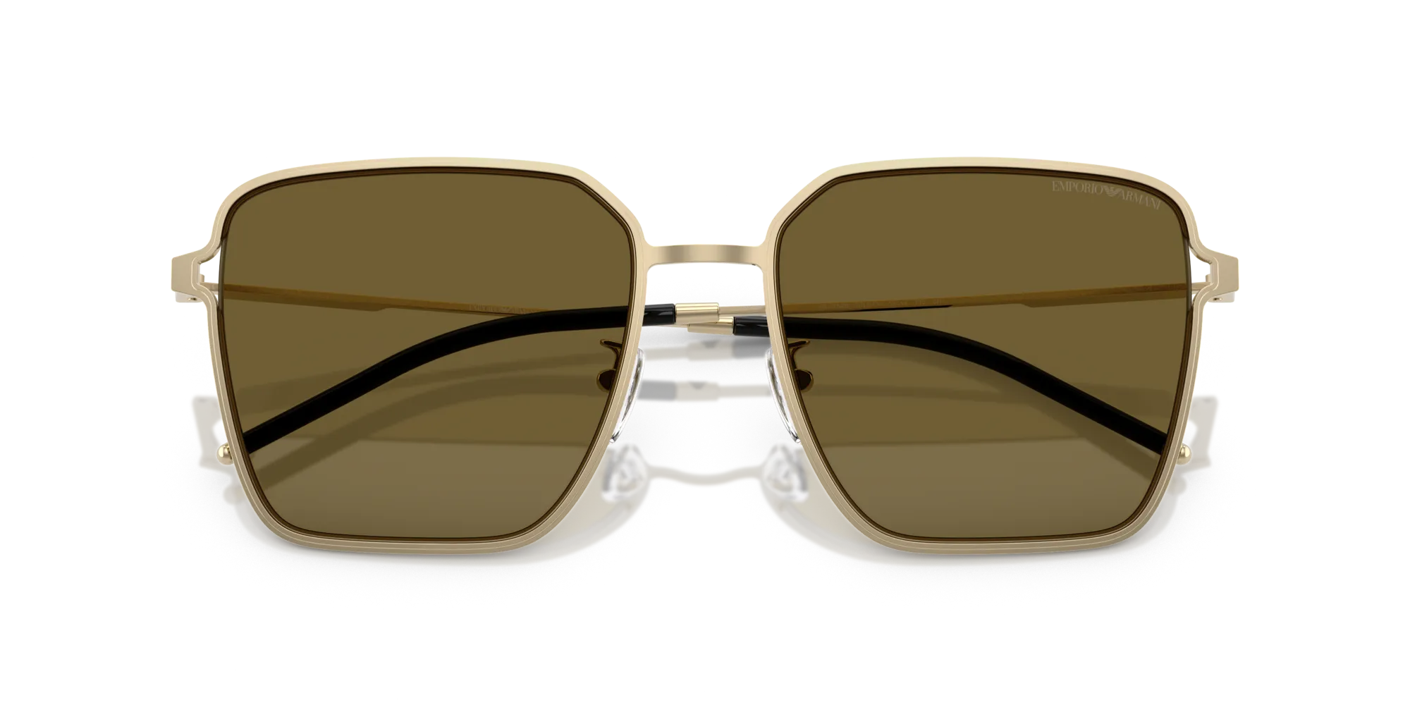 Emporio Armani EA2159D 301373 Occhiali da sole Metallo Oro Marrone Squadrata Normale - immagine 2