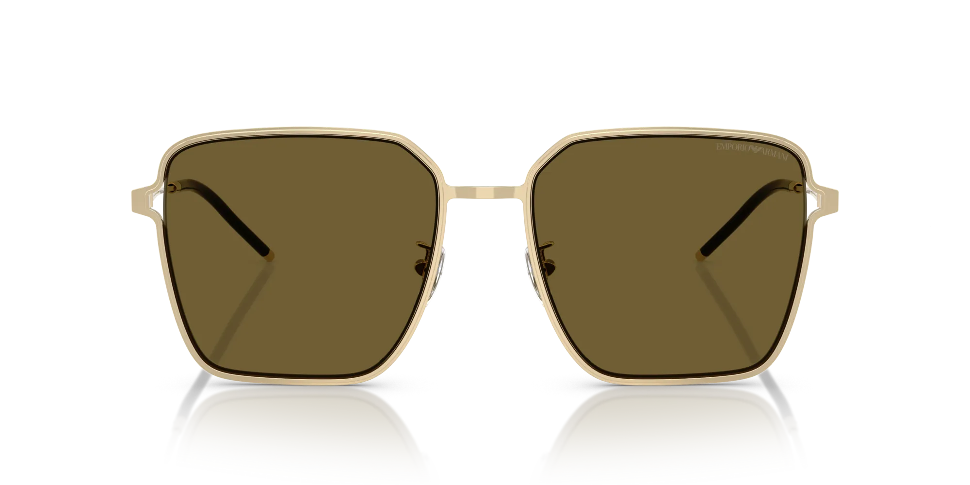 Emporio Armani EA2159D 301373 Occhiali da sole Metallo Oro Marrone Squadrata Normale - immagine 3