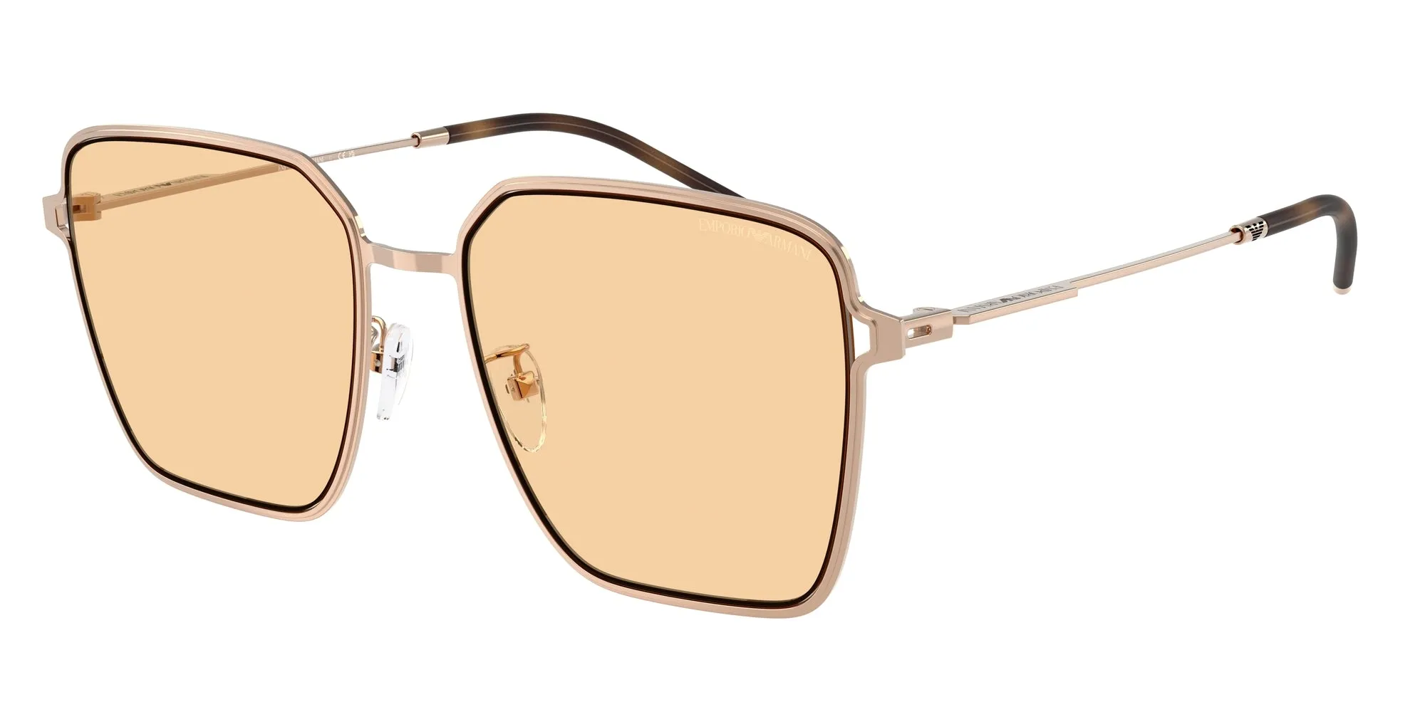 Emporio Armani EA2159D 3011/7 Occhiali da sole Metallo Oro Arancione Squadrata Normale - immagine 1