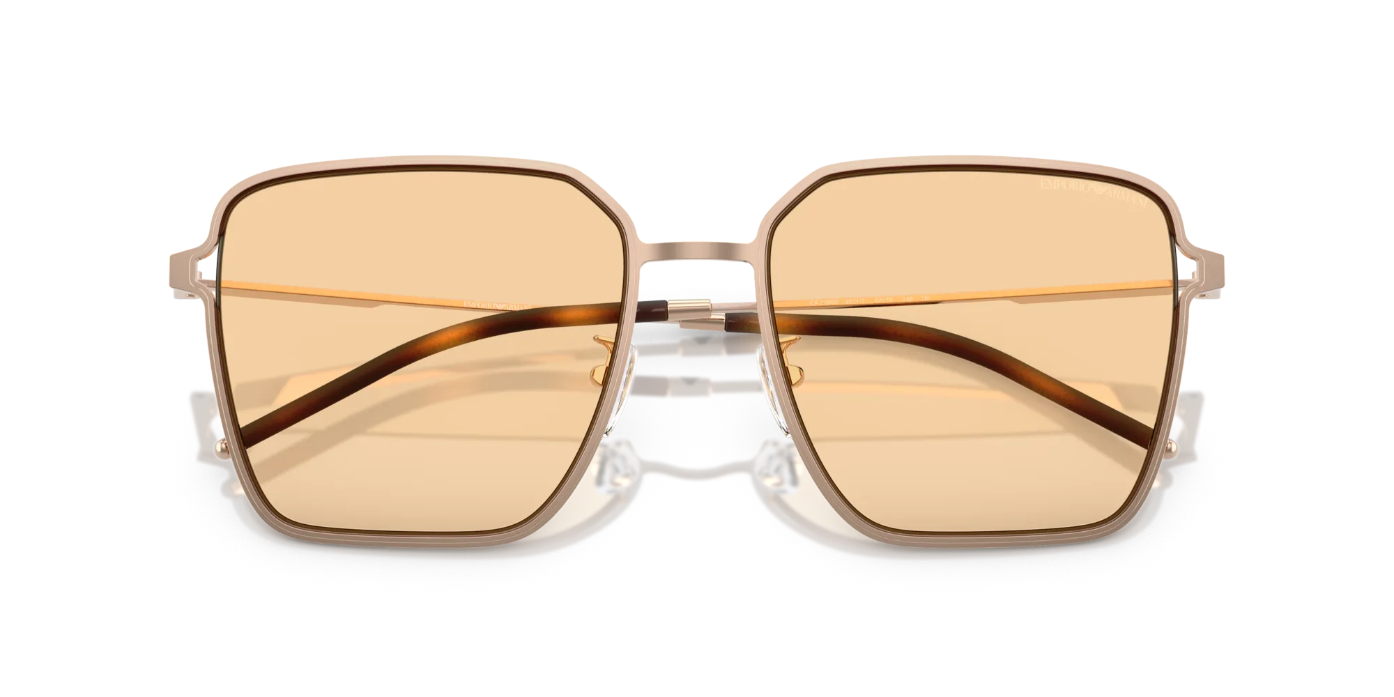 Emporio Armani EA2159D 3011/7 Occhiali da sole Metallo Oro Arancione Squadrata Normale - immagine 2