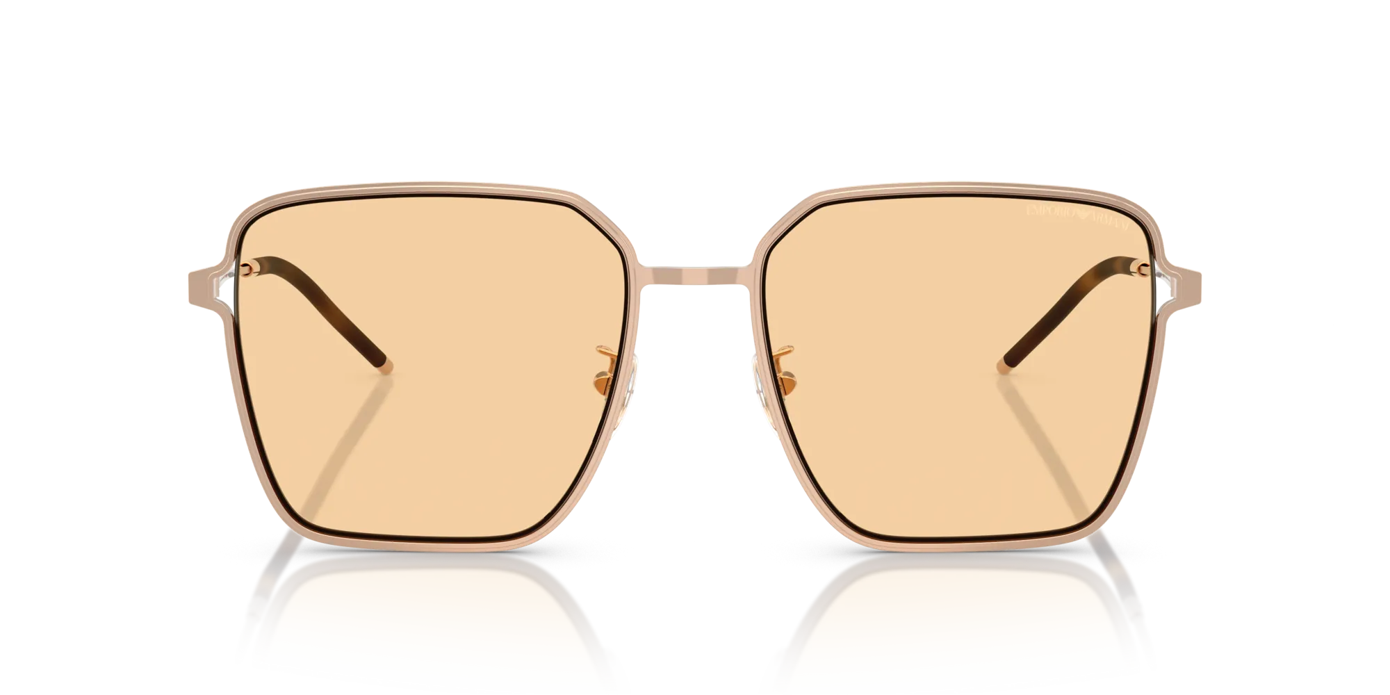 Emporio Armani EA2159D 3011/7 Occhiali da sole Metallo Oro Arancione Squadrata Normale - immagine 3