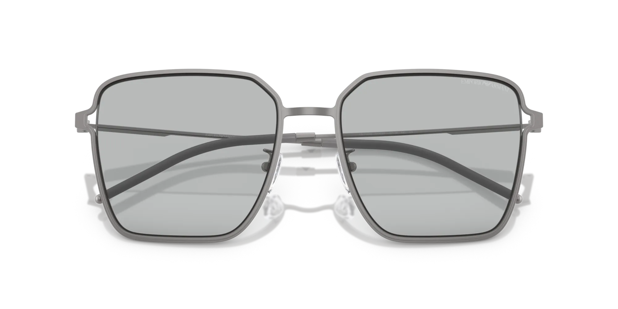 Emporio Armani EA2159D 300387 Occhiali da sole Metallo Grigio Grigio Squadrata Normale - immagine 2