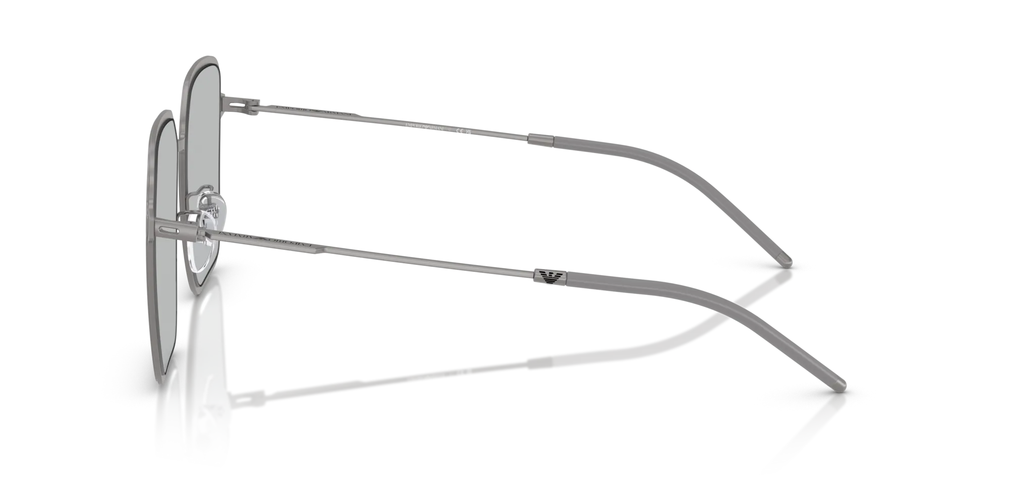 Emporio Armani EA2159D 300387 Occhiali da sole Metallo Grigio Grigio Squadrata Normale - immagine 4