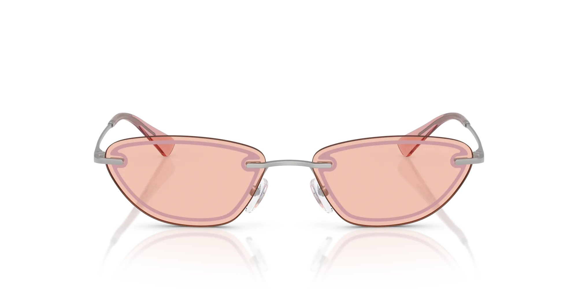 Emporio Armani EA2158 3045/5 Occhiali da sole Metallo Argento Rosa Cat Eye Normale - immagine 3