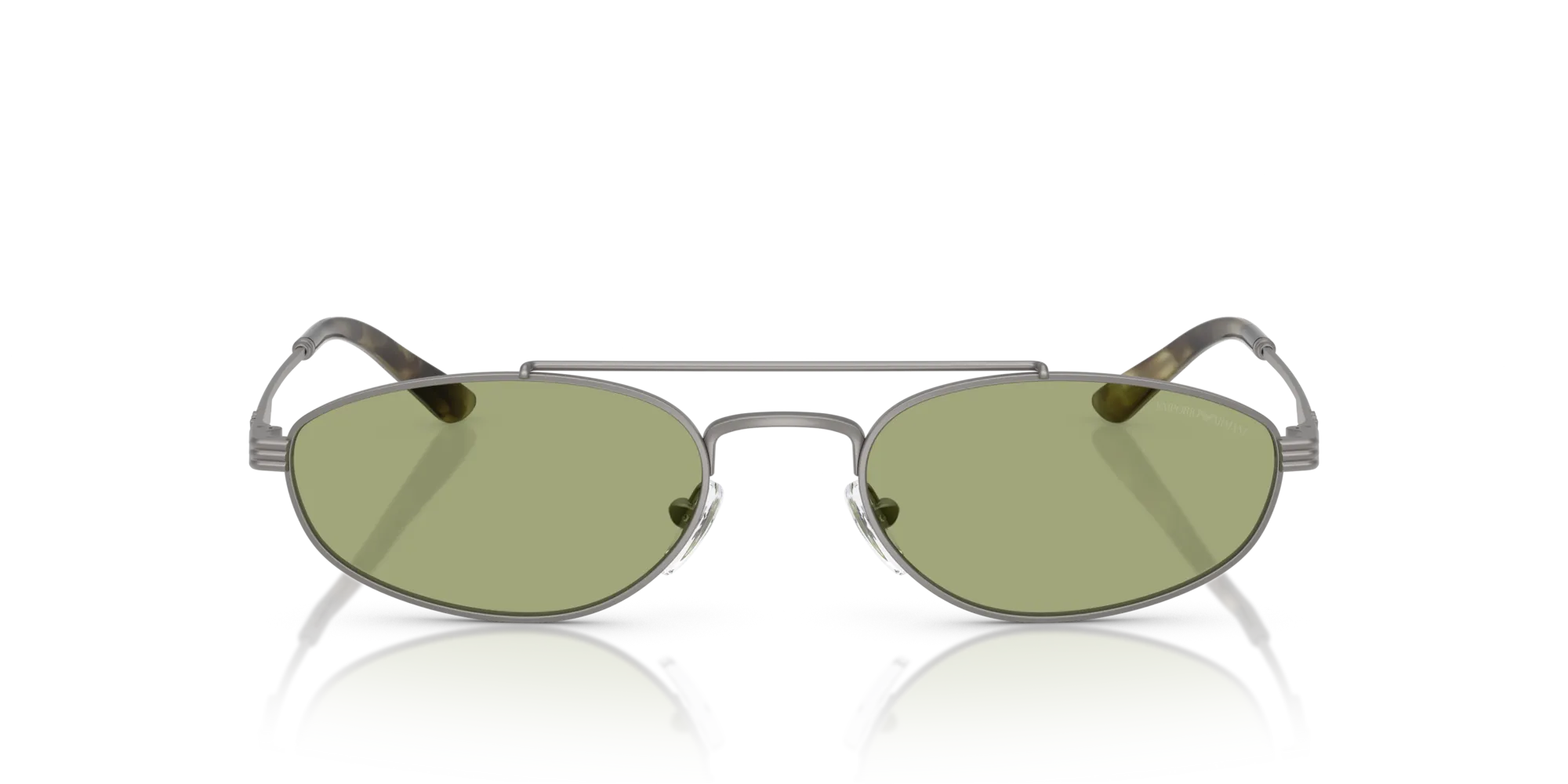 Emporio Armani EA2157 300382 Occhiali da sole Metallo Grigio Verde Pilot Normale - immagine 3