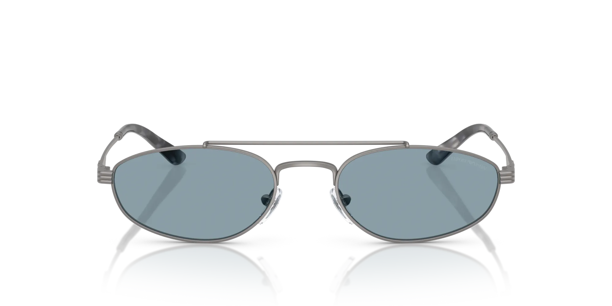 Emporio Armani EA2157 300372 Occhiali da sole Metallo Grigio Blu Pilot Normale - immagine 3