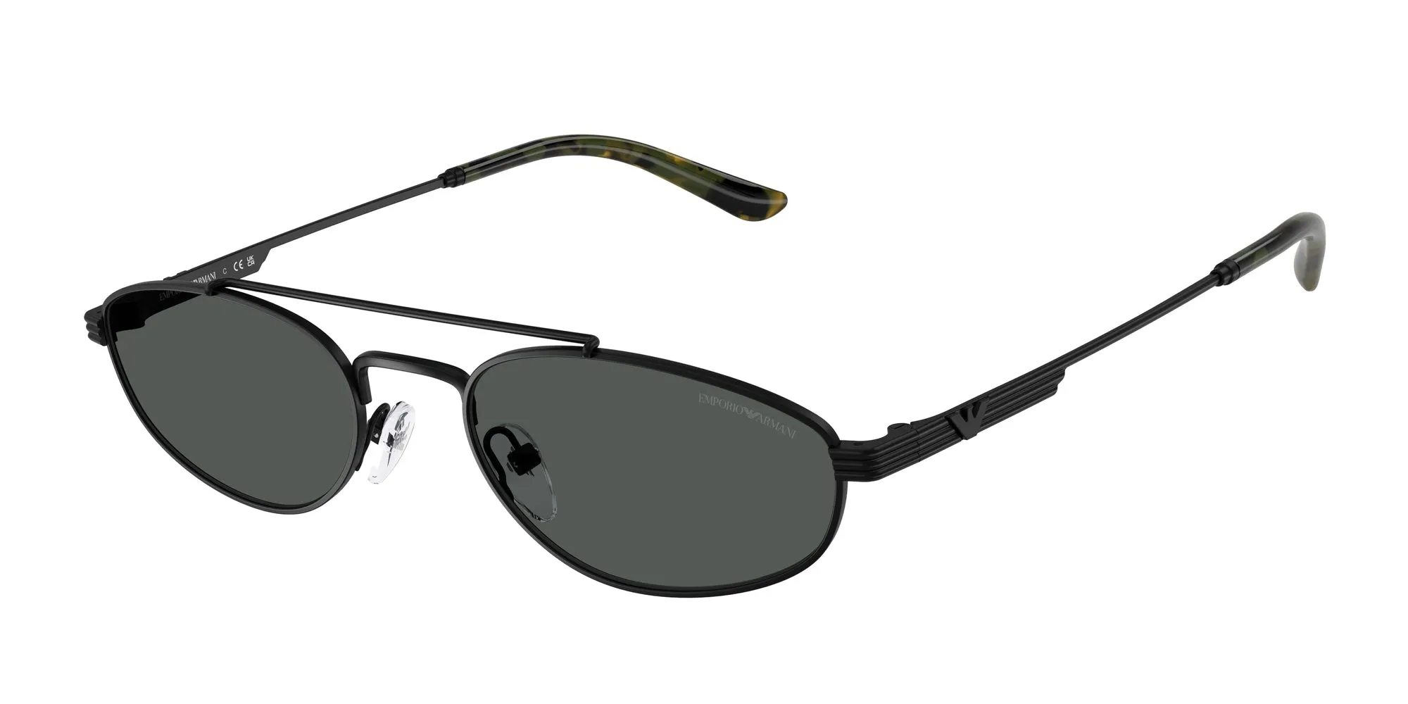 Emporio Armani EA2157 300187 Occhiali da sole Metallo Nero Grigio Pilot Normale - immagine 1