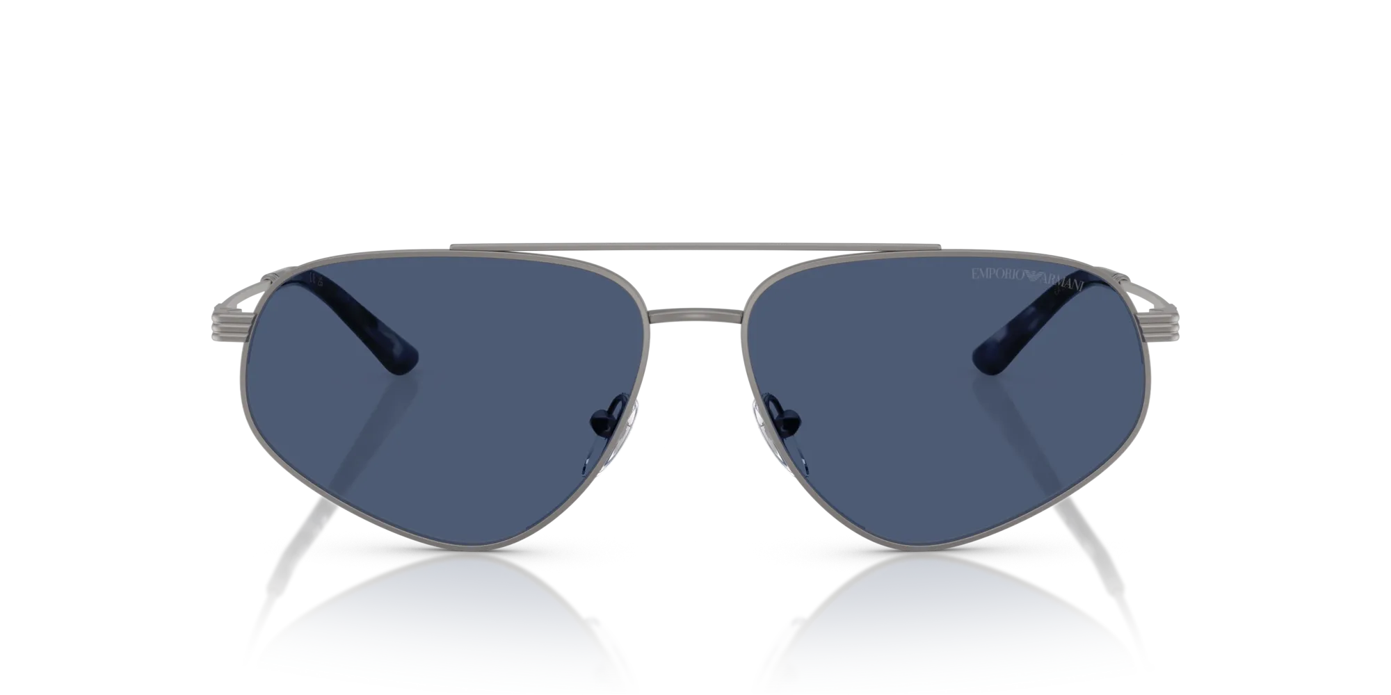Emporio Armani EA2156 300380 Occhiali da sole Metallo Grigio Blu Pilot Normale - immagine 3
