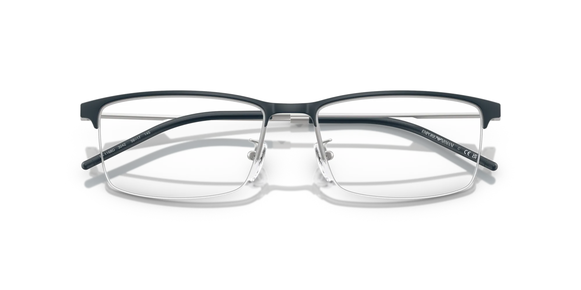Emporio Armani EA1168D 3042 Montature da vista Metallo Blu Squadrata Normale - immagine 2