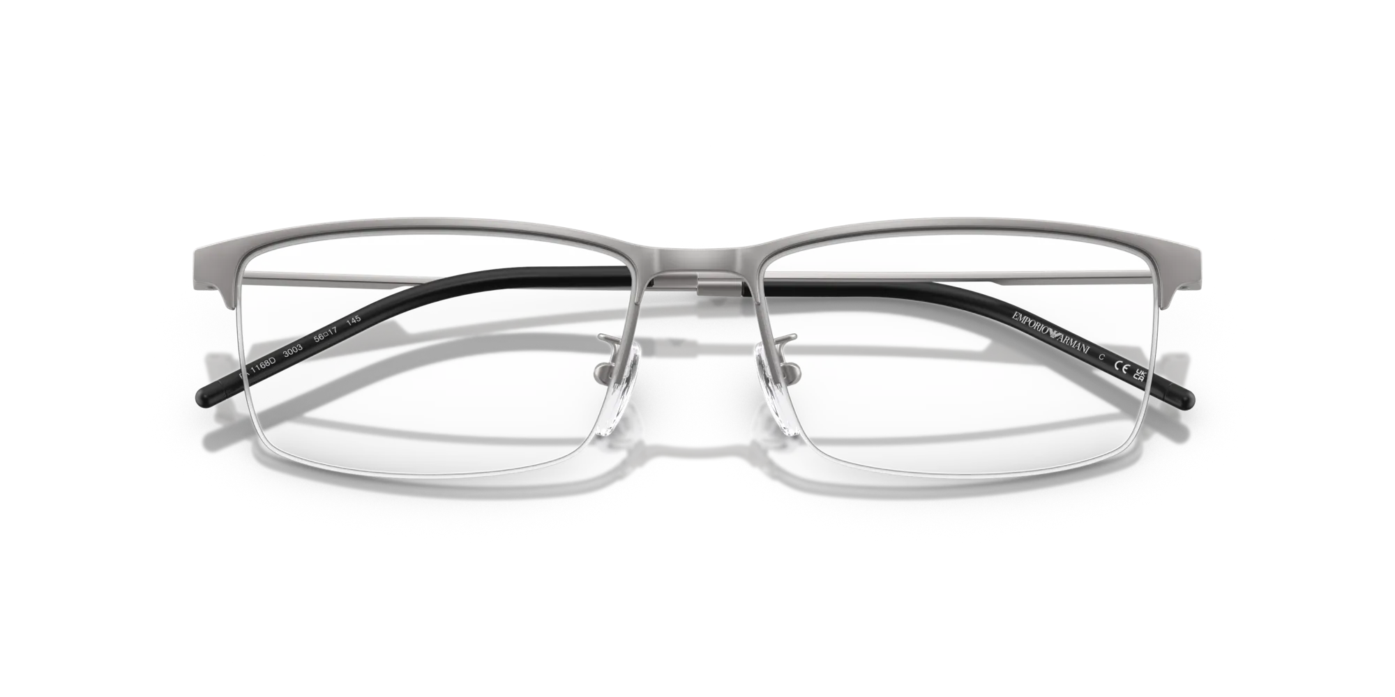 Emporio Armani EA1168D 3003 Montature da vista Metallo Grigio Squadrata Normale - immagine 2
