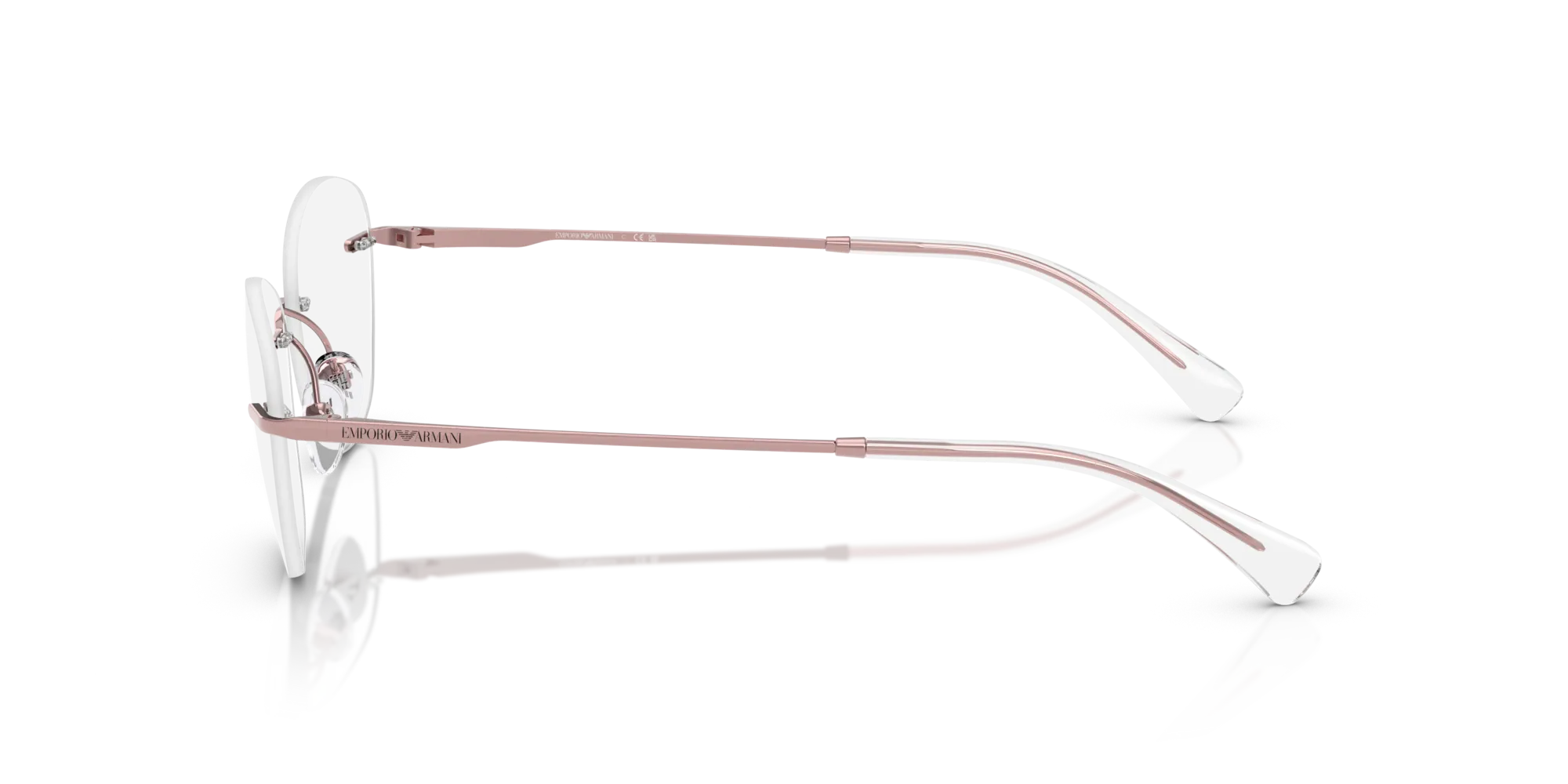 Emporio Armani EA1167 3390 Montature da vista Metallo Rosa Trasparente Pantos Normale - immagine 4